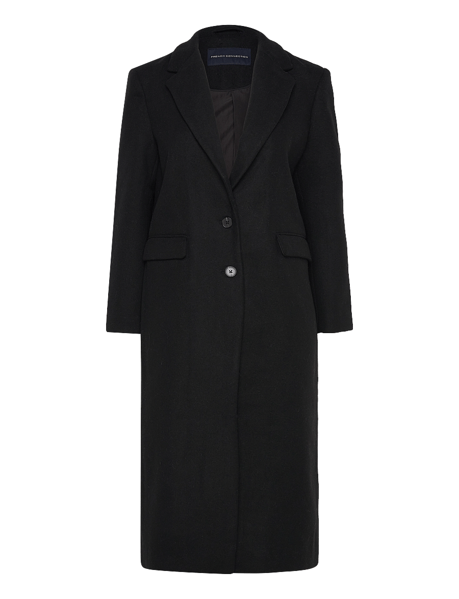 French Connection - FAWN FELT COAT - mäntel - black - 1
