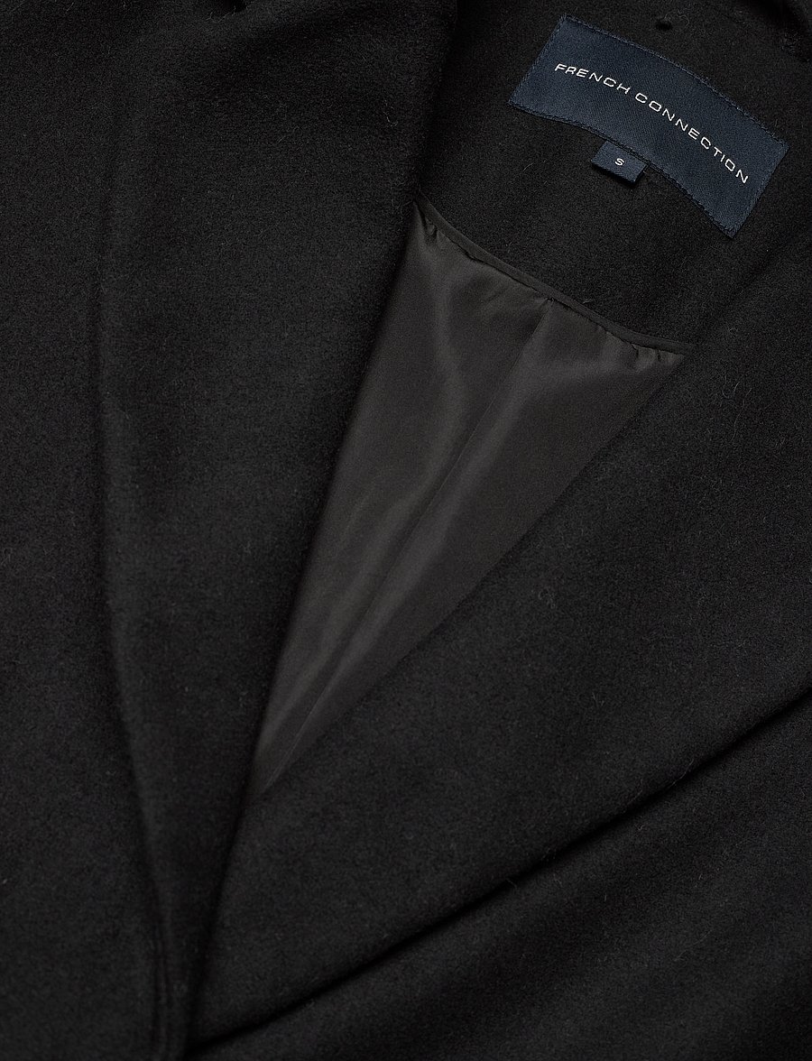 French Connection - FAWN FELT COAT - mäntel - black - 3