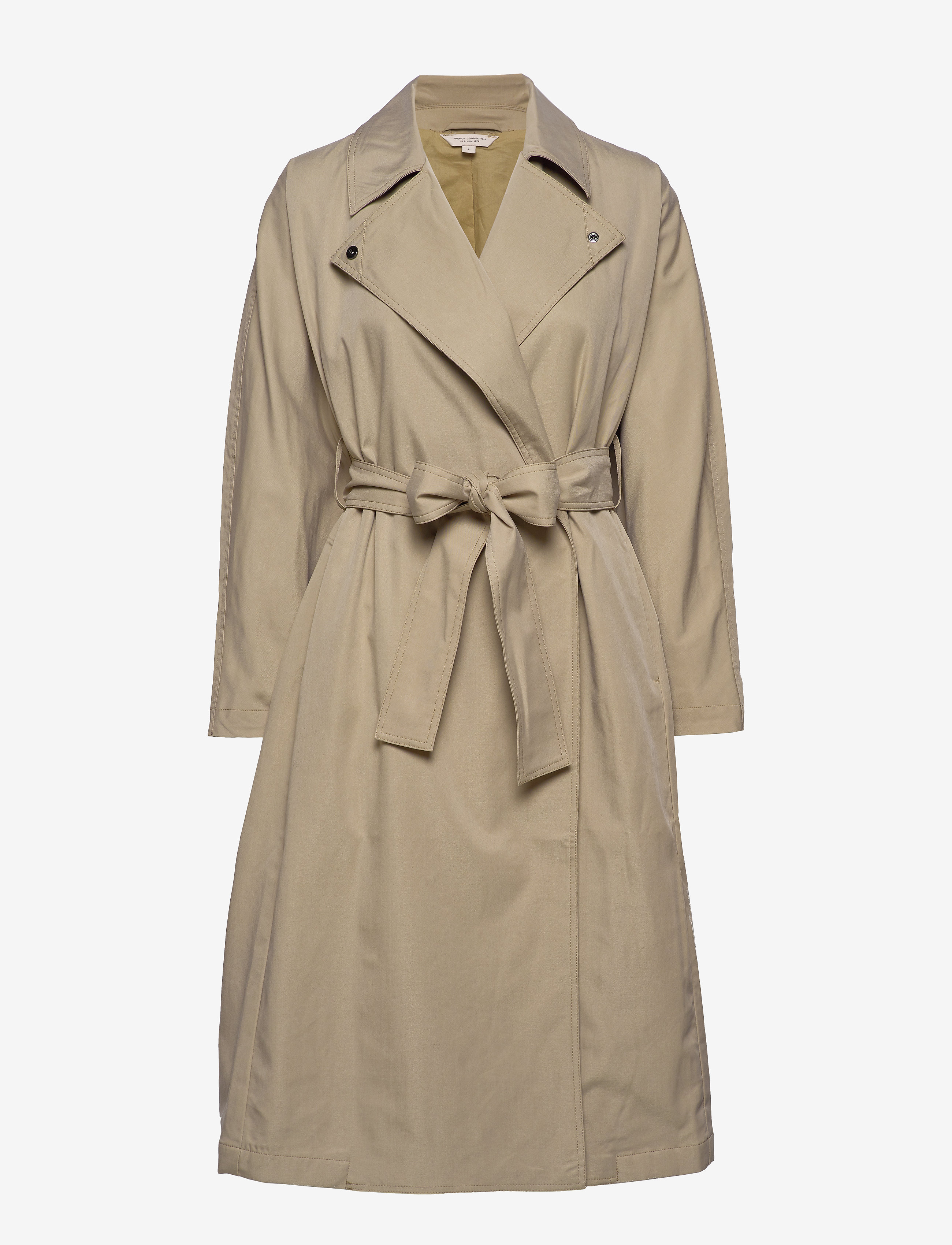 French Connection - ZULA LYOCELL LNG BLTD TRNCH CT - silver mink - 0
