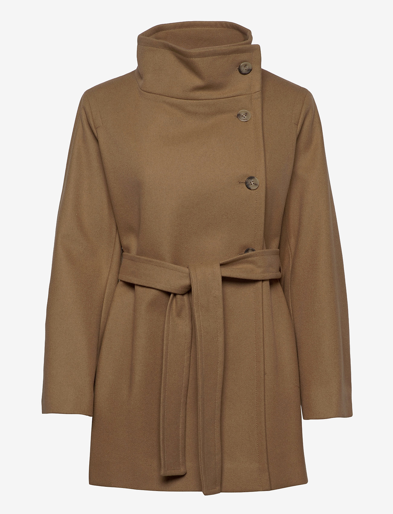 French Connection - RICIO PLATFORM WOOL WRAP COAT - camel - 1