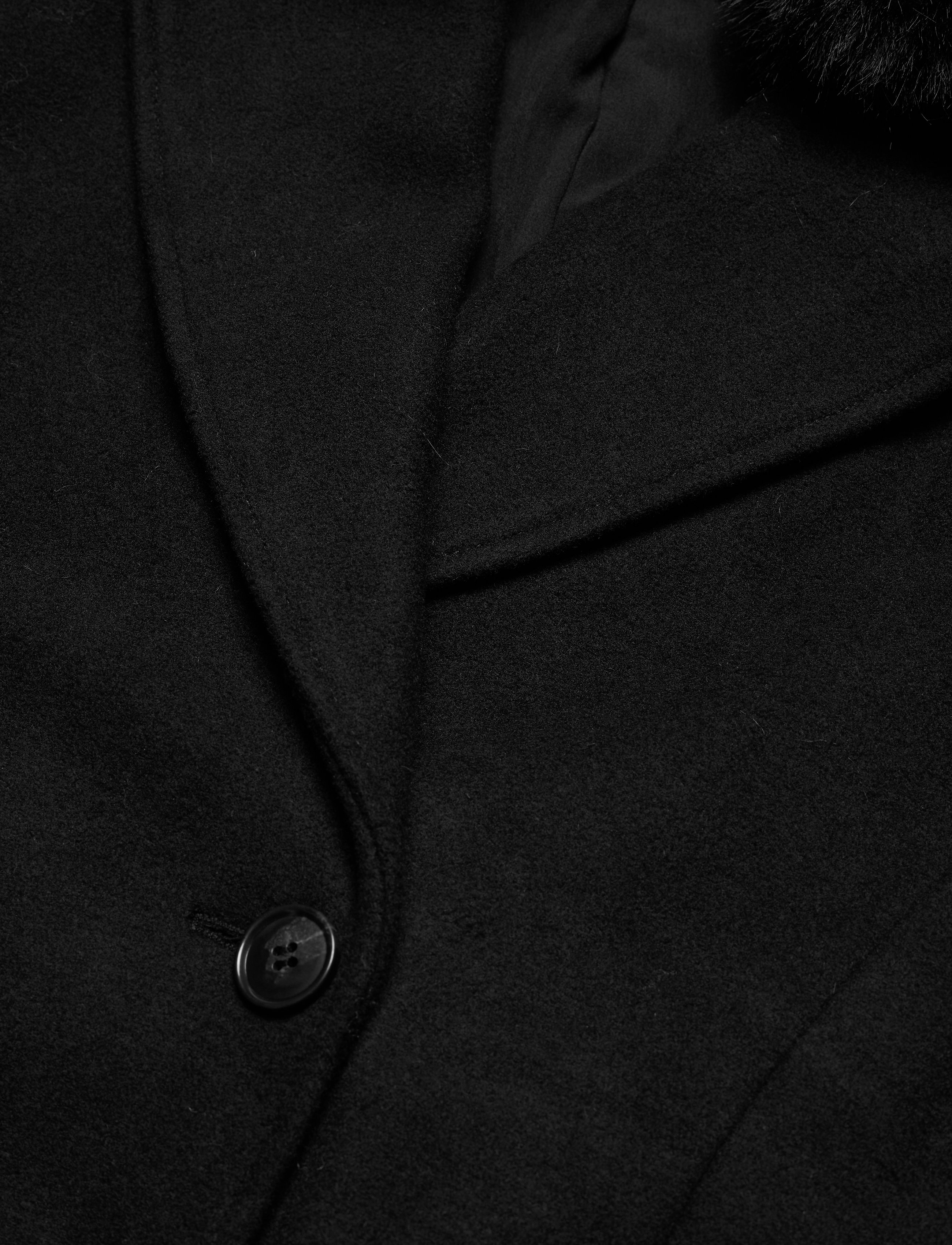 French Connection - FAVAN FELT L/S TIE WAIST COAT - black - 5