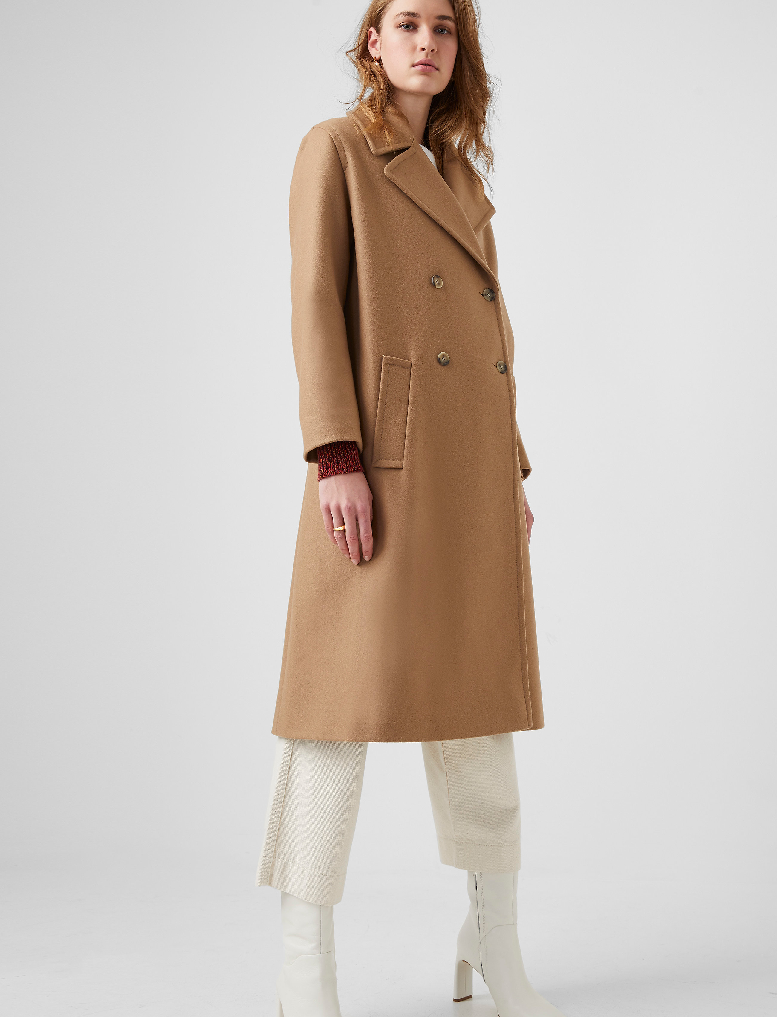 French Connection - CREPI PLATFORM FT OVERSZD COAT - camel - 3