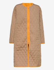 French Connection - ARIS QUILT L/S OVERSIZED COAT - winter coats - camel/ satsuma - 2