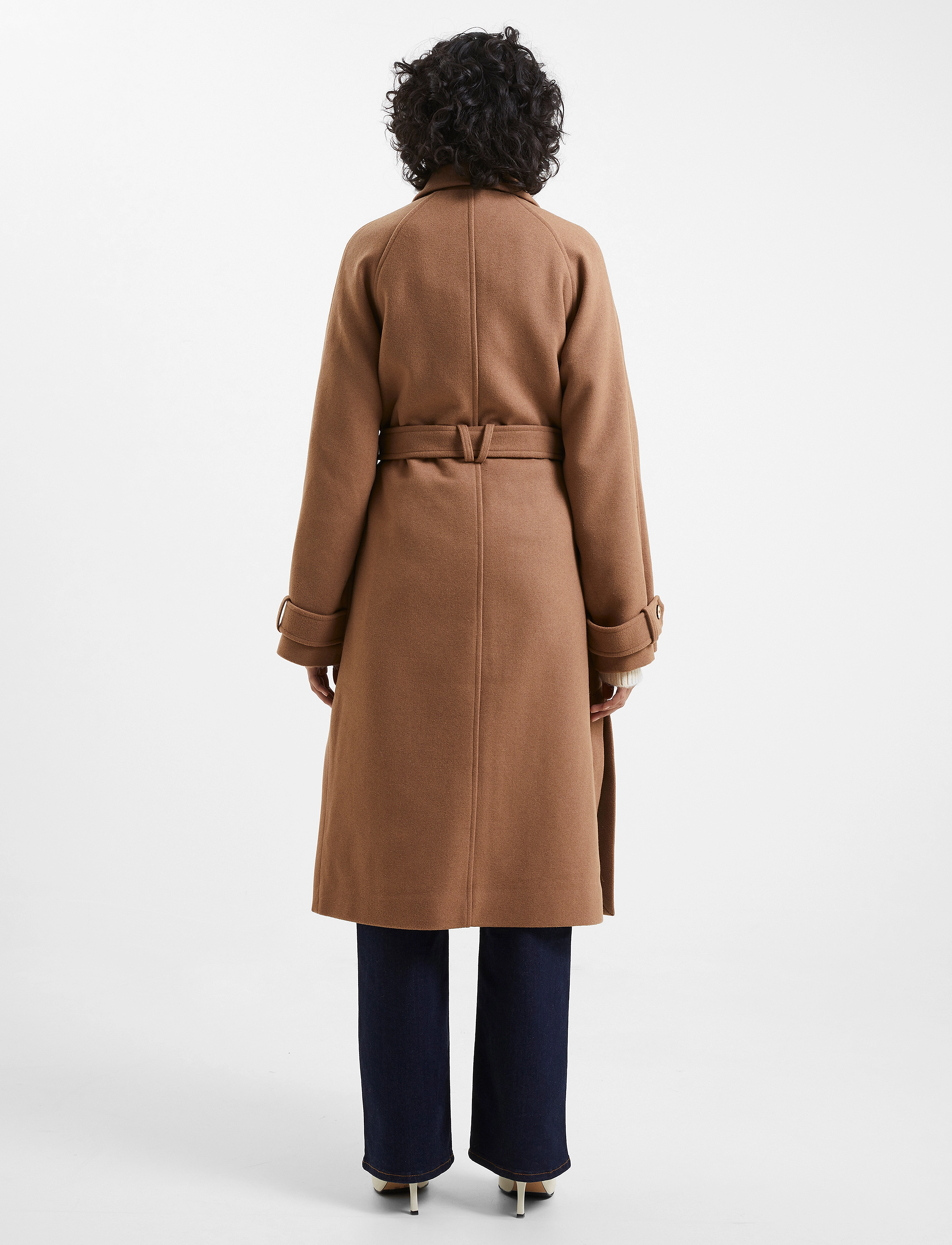 French Connection - FAWN FELT COAT. - tobacco brown - 5