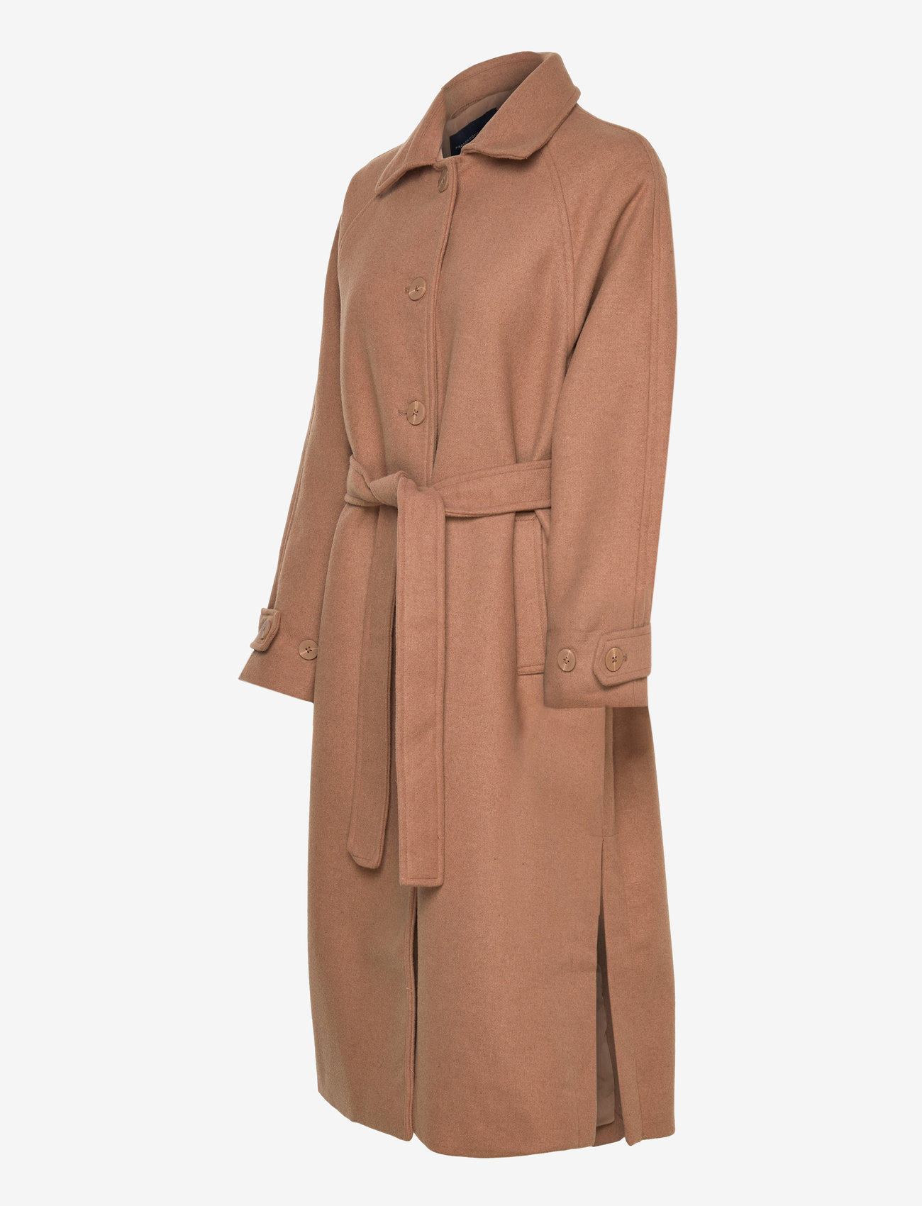 French Connection - FAWN FELT COAT. - tobacco brown - 3