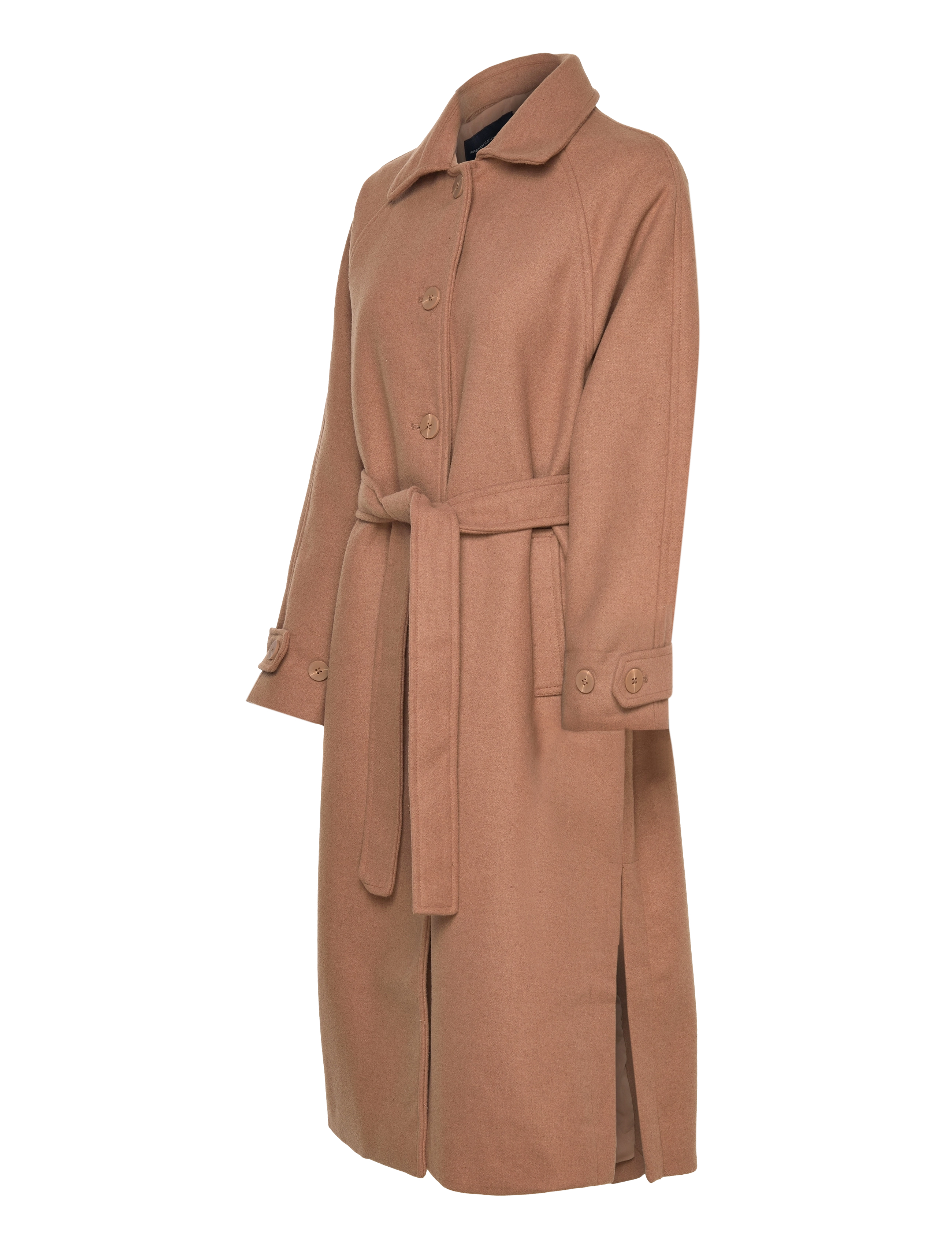 French Connection - FAWN FELT COAT. - tobacco brown - 3