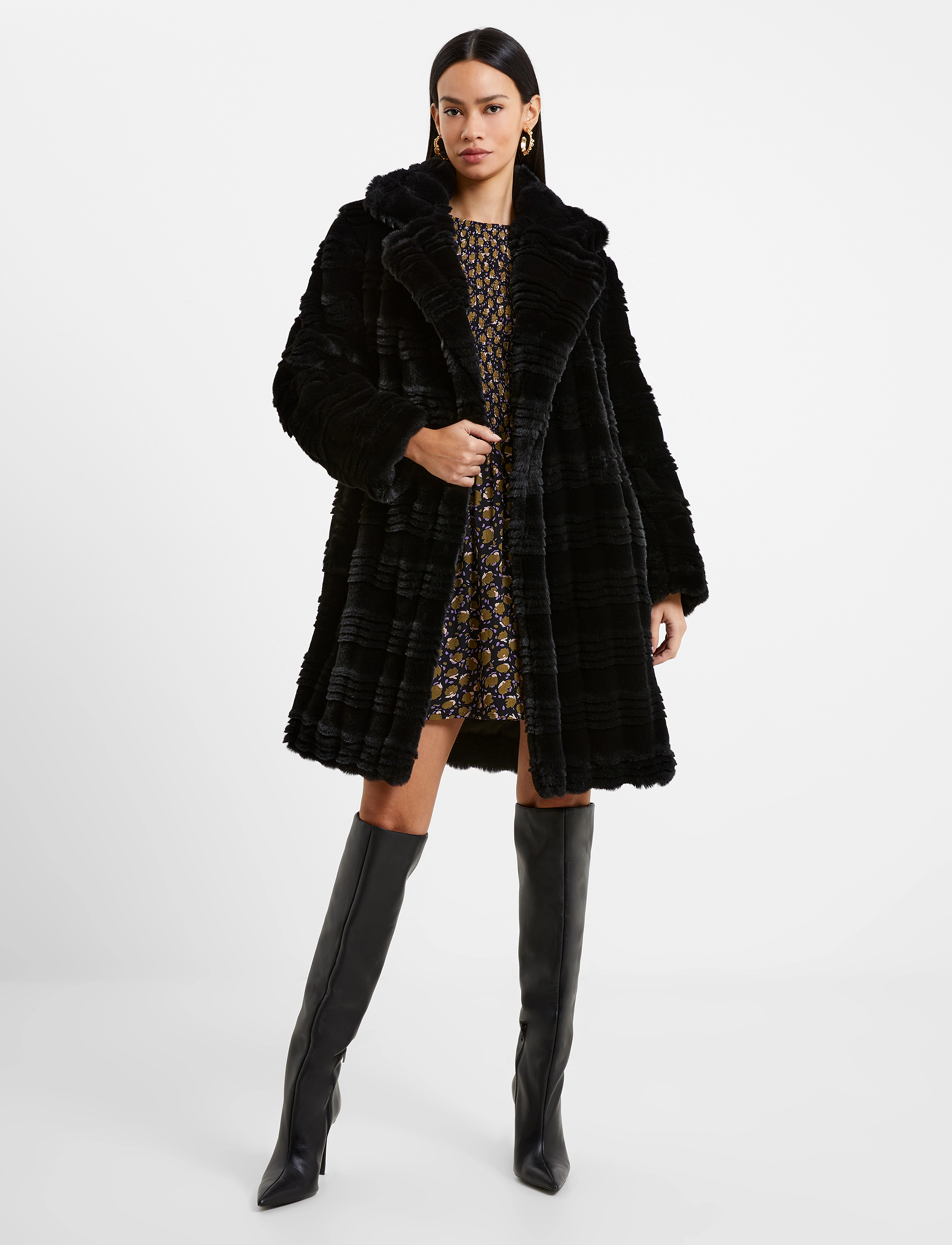 French Connection - DARYN FAUX FUR COAT - blackout - 2