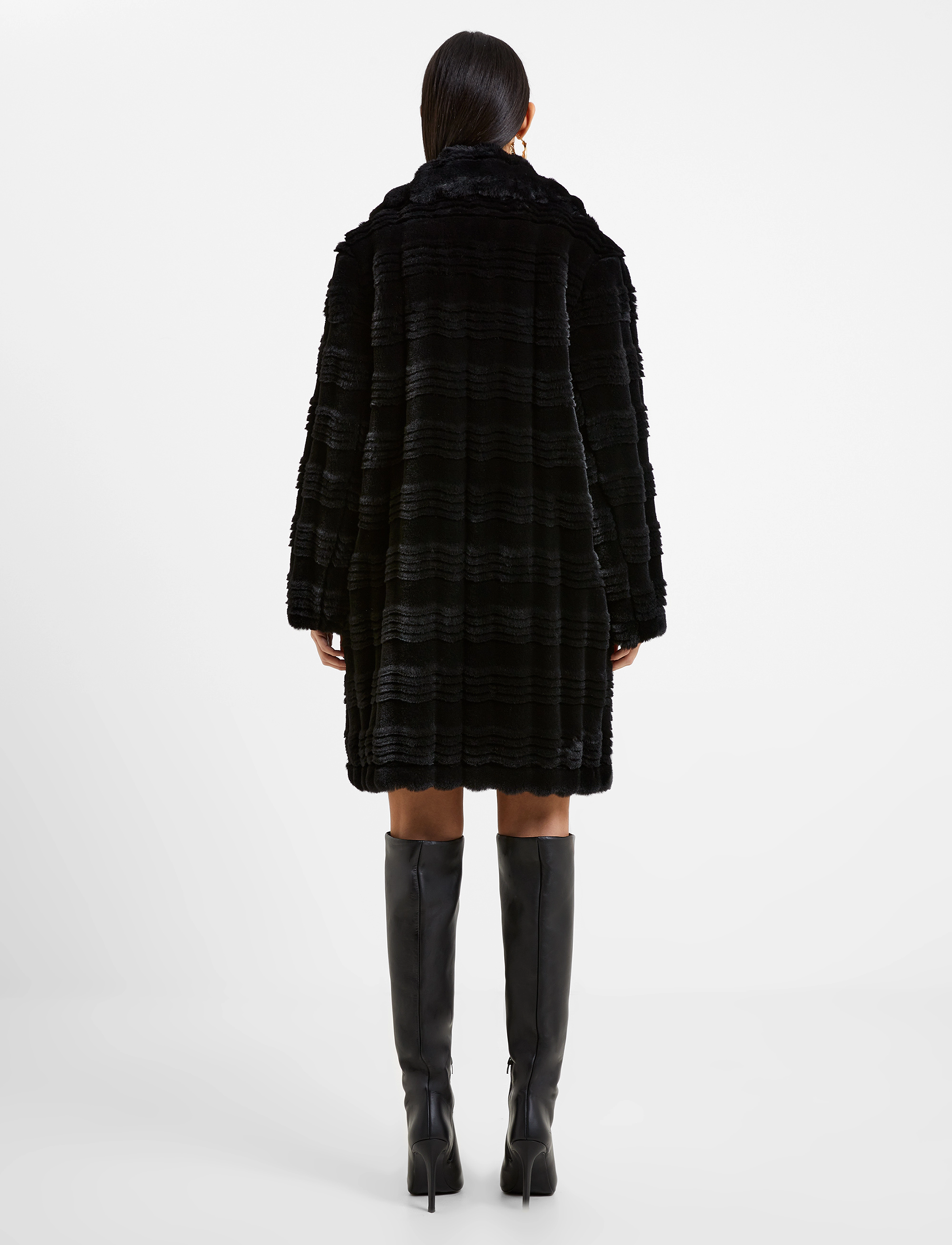 French Connection - DARYN FAUX FUR COAT - blackout - 3