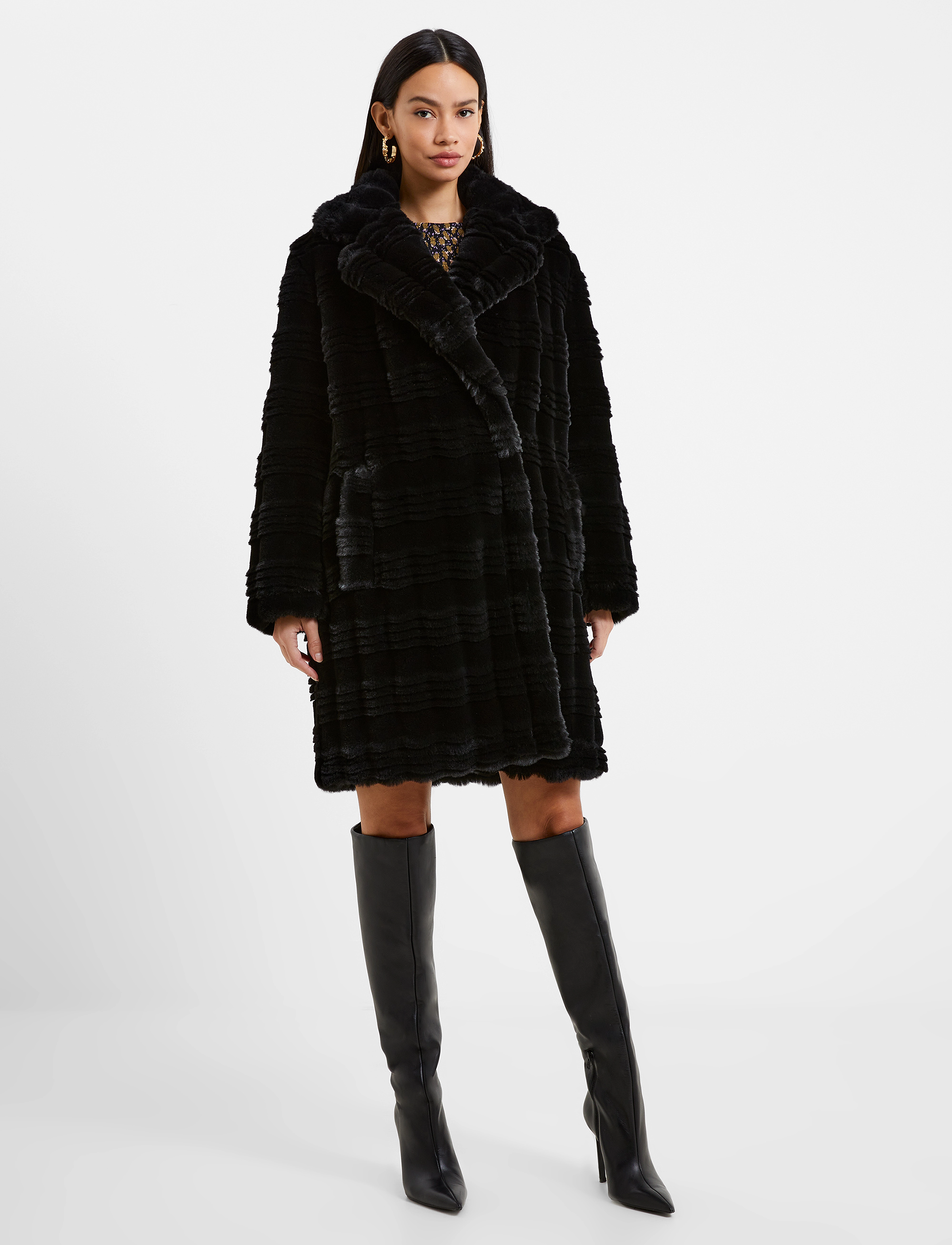 French Connection - DARYN FAUX FUR COAT - blackout - 4