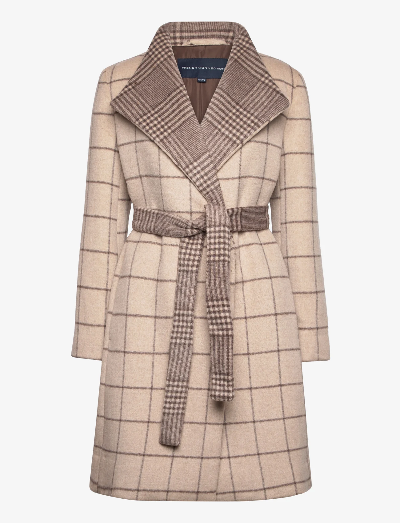 French Connection - FRAN WOOL LS BELTED COAT - Žieminiai paltai - taupe mel - 0