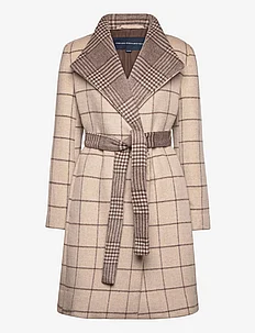 FRAN WOOL LS BELTED COAT, French Connection