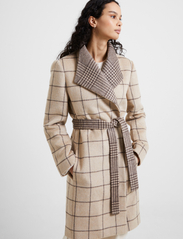 French Connection - FRAN WOOL LS BELTED COAT - wintermäntel - taupe mel - 2