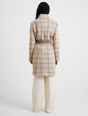 French Connection - FRAN WOOL LS BELTED COAT - pitkät talvitakit - taupe mel - 3