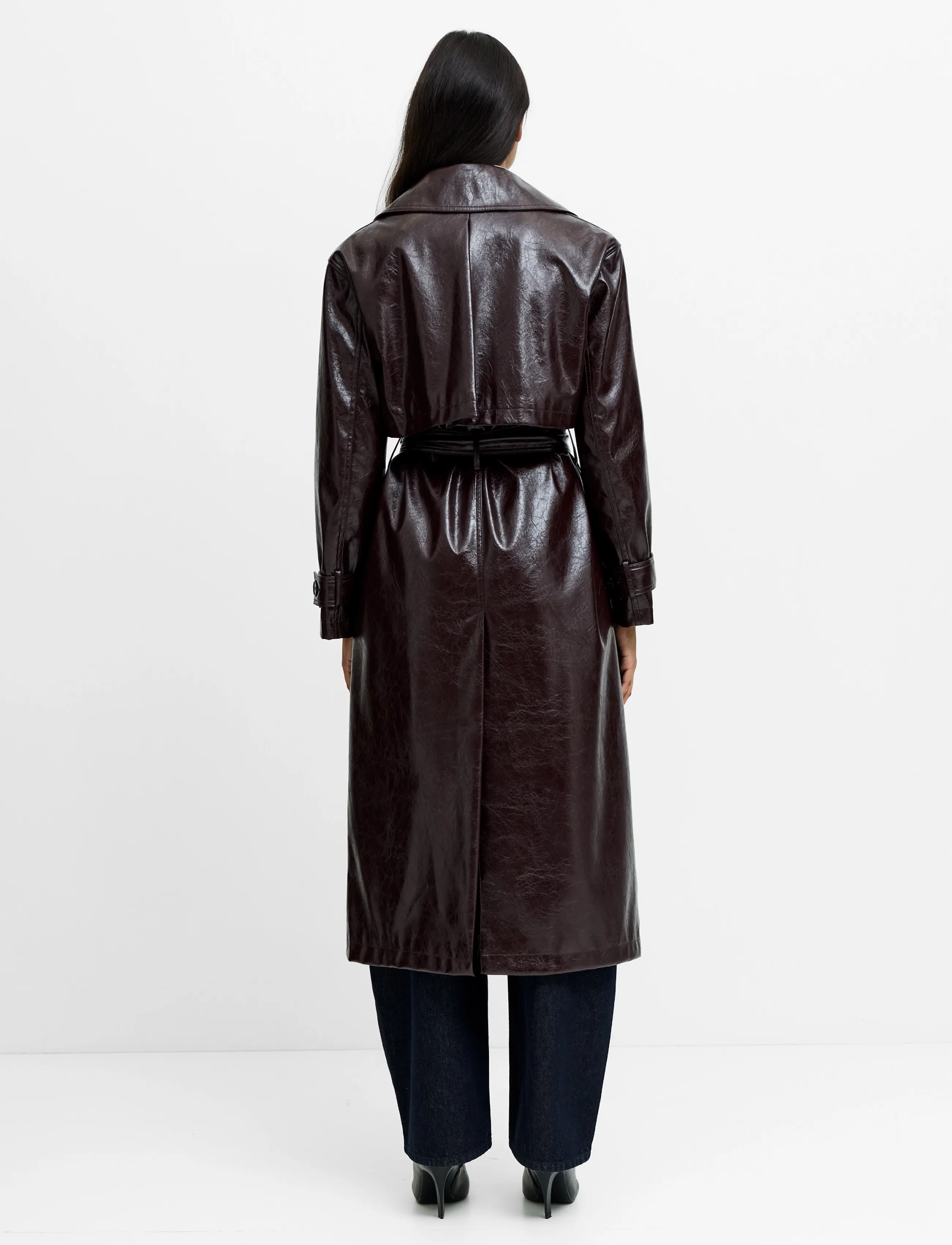 French Connection Athene Criunkle Pu Trench kappor & rockar dam – bild 4