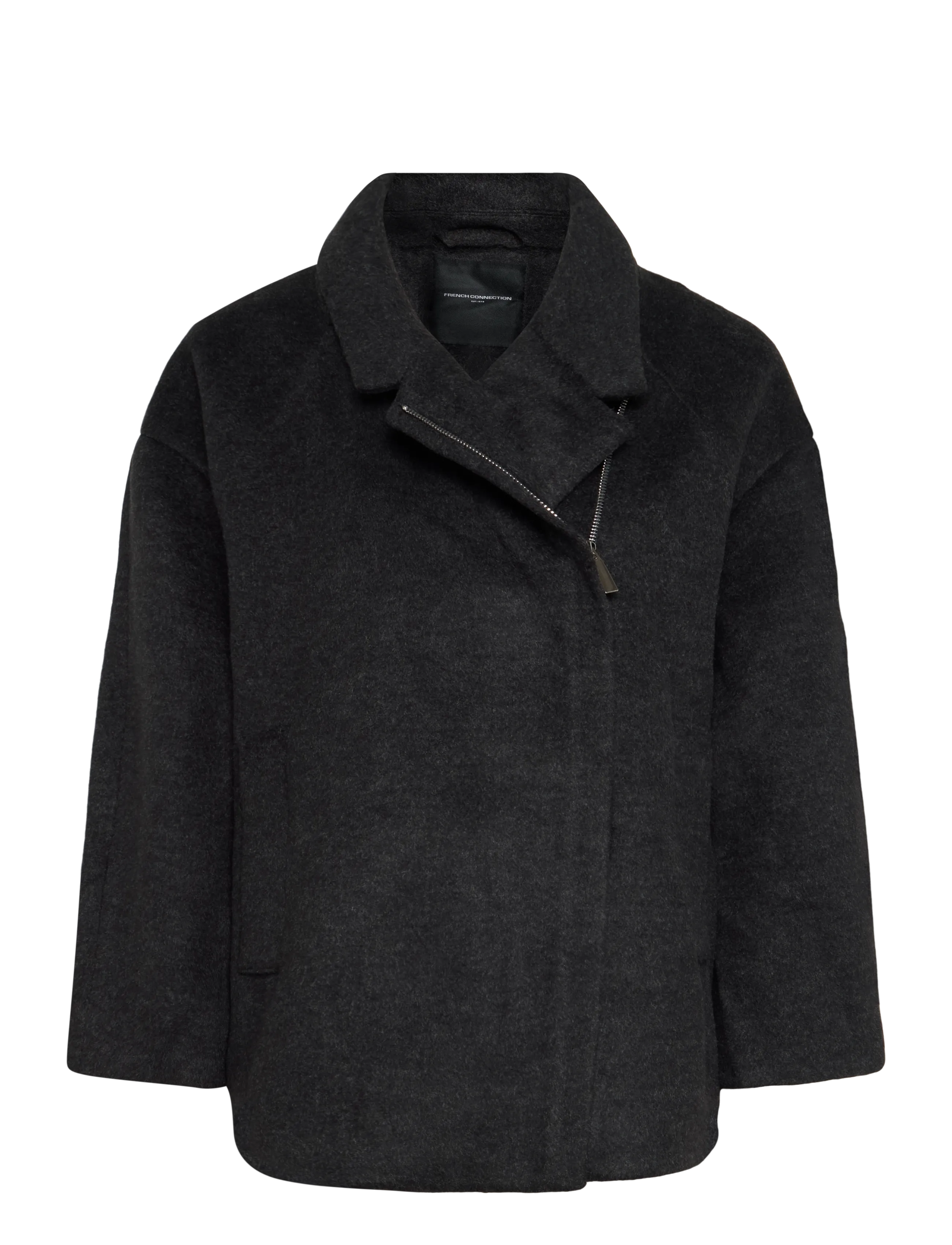 French Connection LILIA WOOL BLEND BOMBER STYLE COAT - Jacken & Mäntel - CHARCOAL / grey