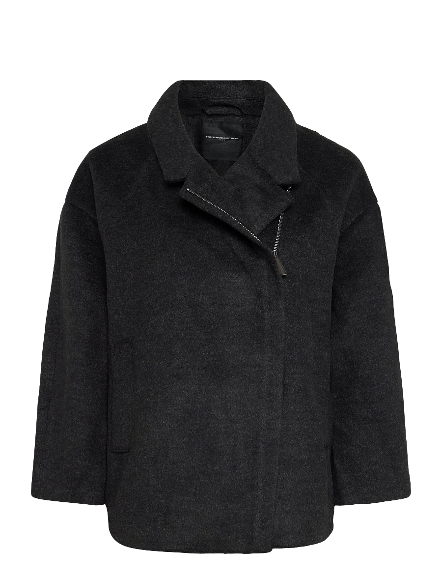 French Connection - LILIA WOOL BLEND BOMBER STYLE COAT - bomberjackor - charcoal - 0