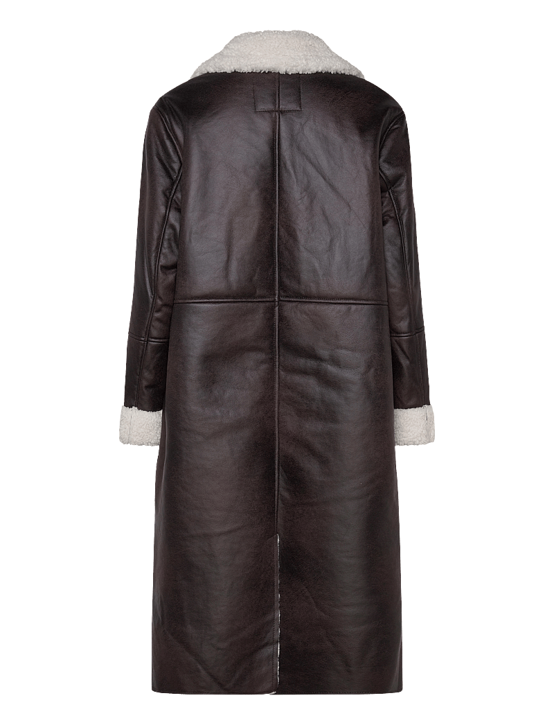 French Connection - ARIZONA FAUX SHEARLING COAT - chocolate - 2
