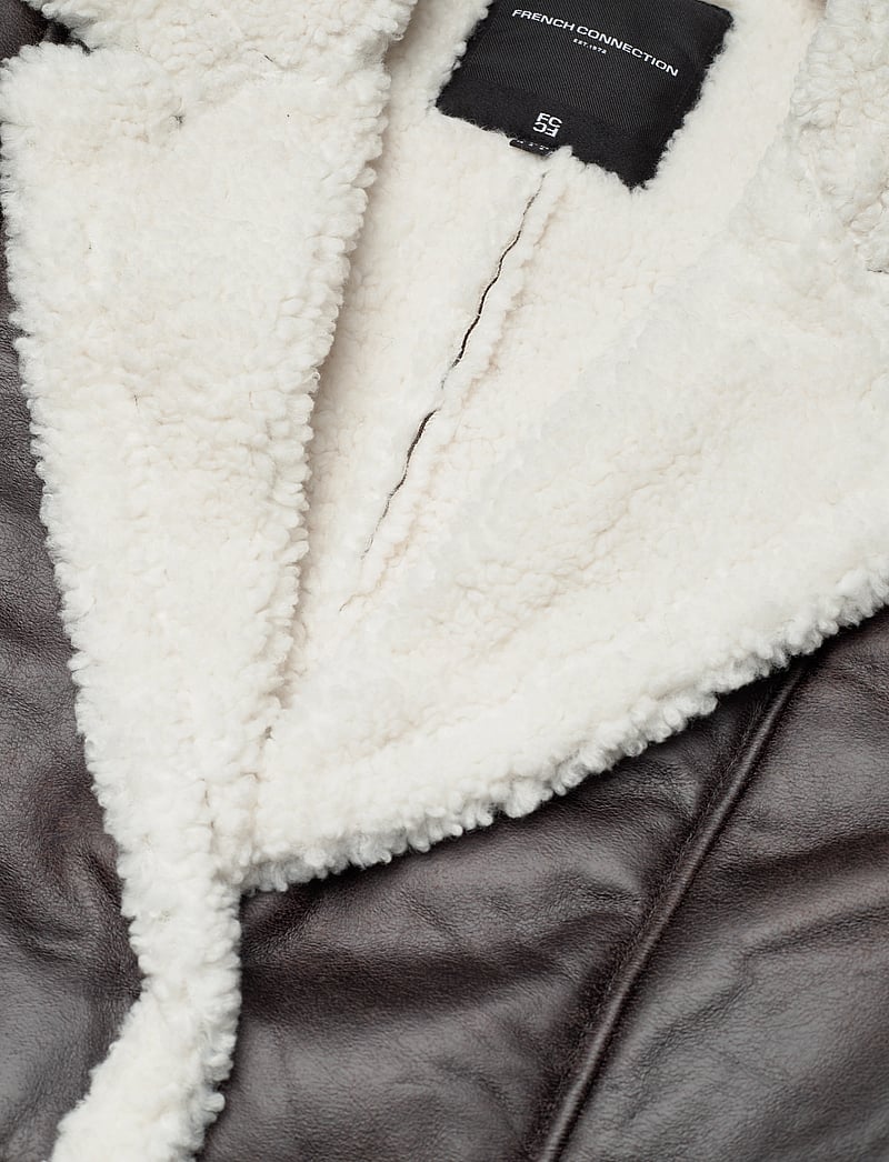 French Connection - ARIZONA FAUX SHEARLING COAT - chocolate - 5