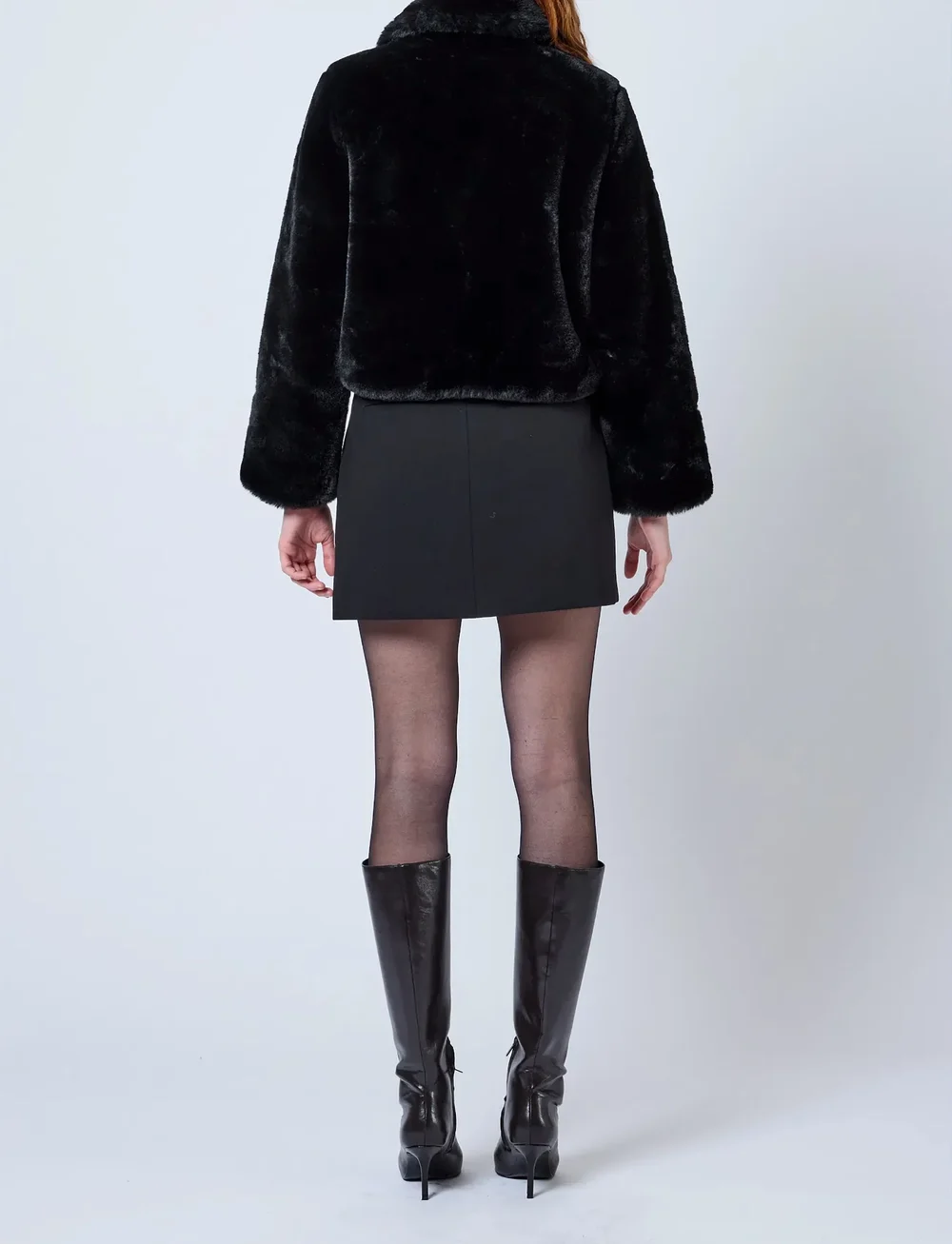 French Connection - THERESA FAUX FUR SHORT COAT - fuskpäls - blackout - 3