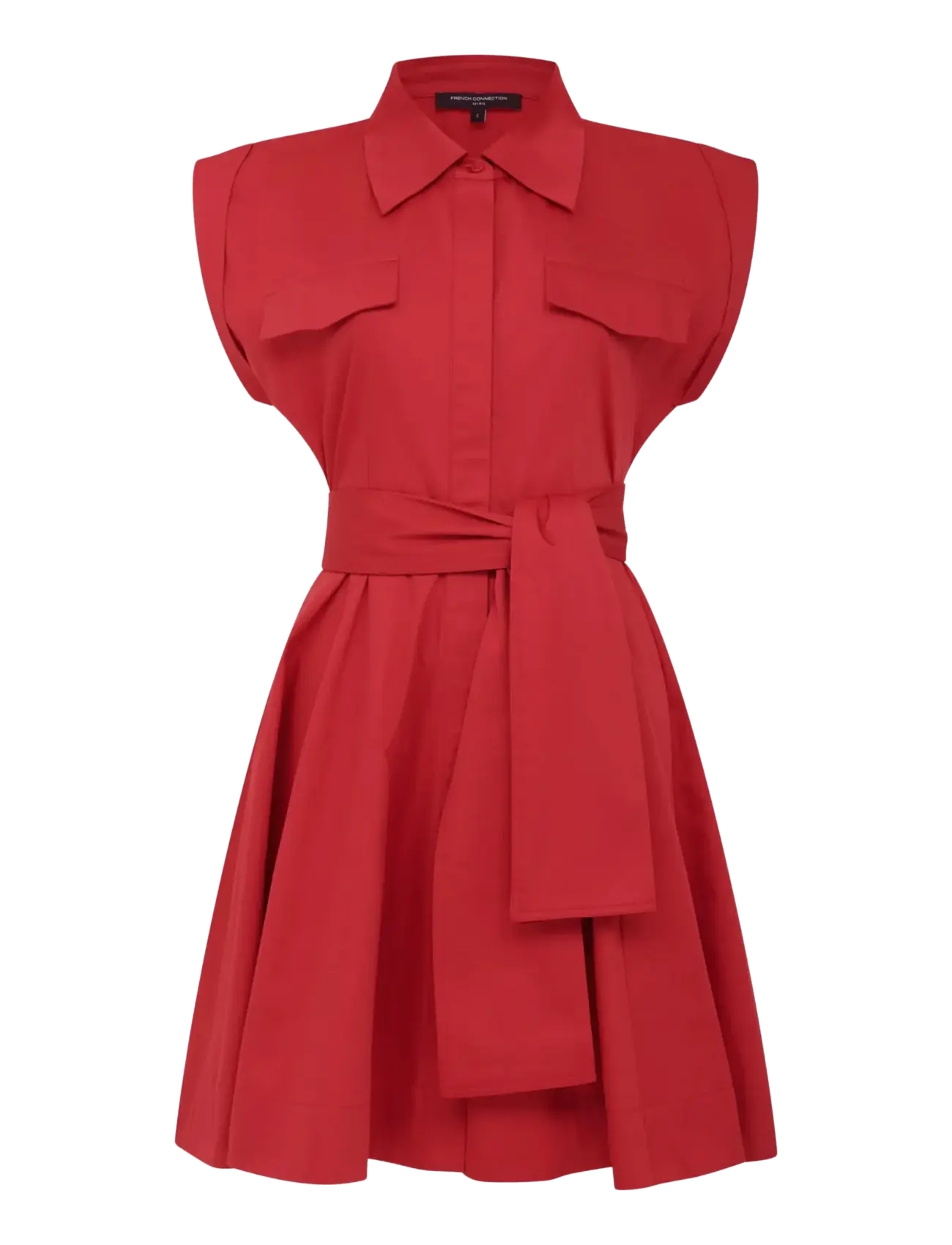 French Connection - ALEXIS COTTON BELTED DRESS - sommerkjoler - watermelon red - 1