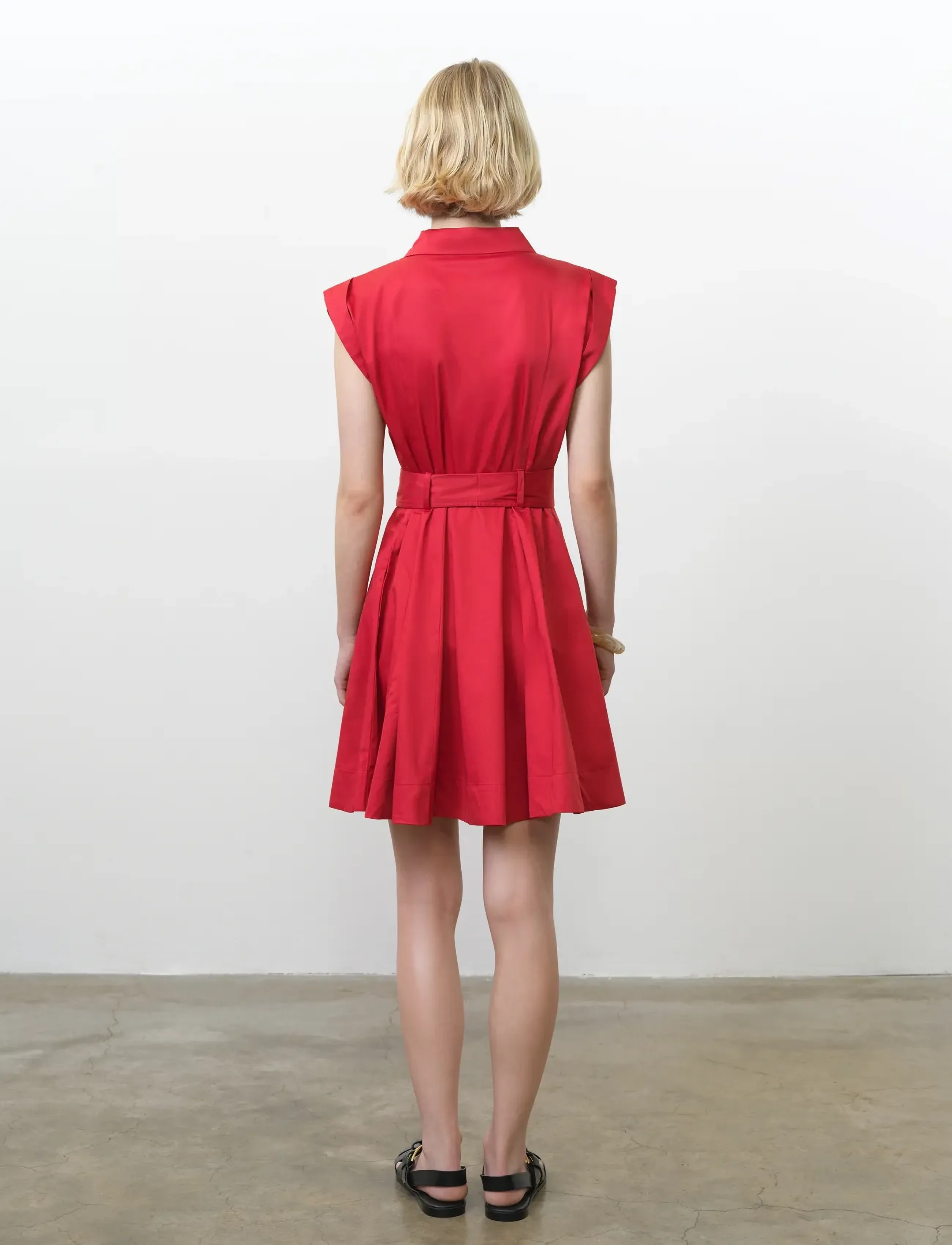 French Connection - ALEXIS COTTON BELTED DRESS - sommerkjoler - watermelon red - 2