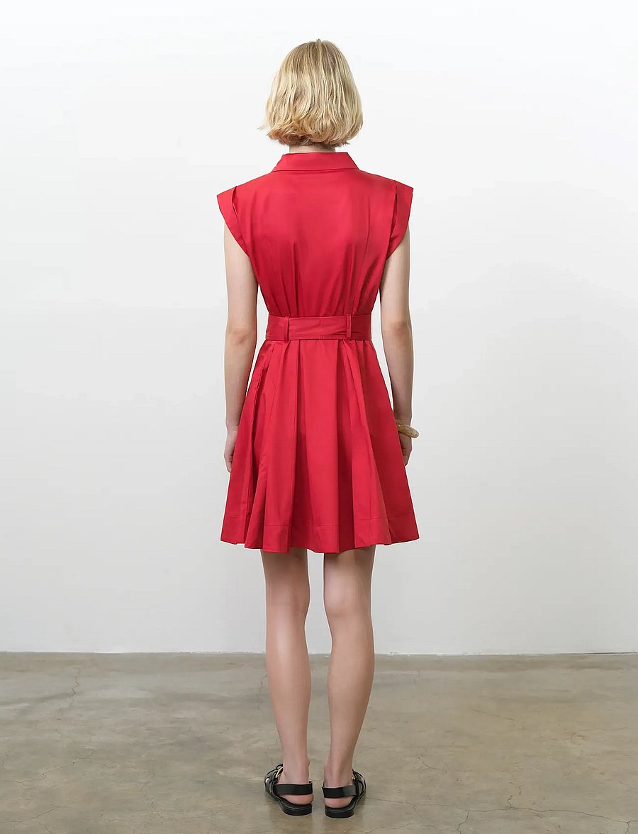French Connection - ALEXIS COTTON BELTED DRESS - sommerkjoler - watermelon red - 2