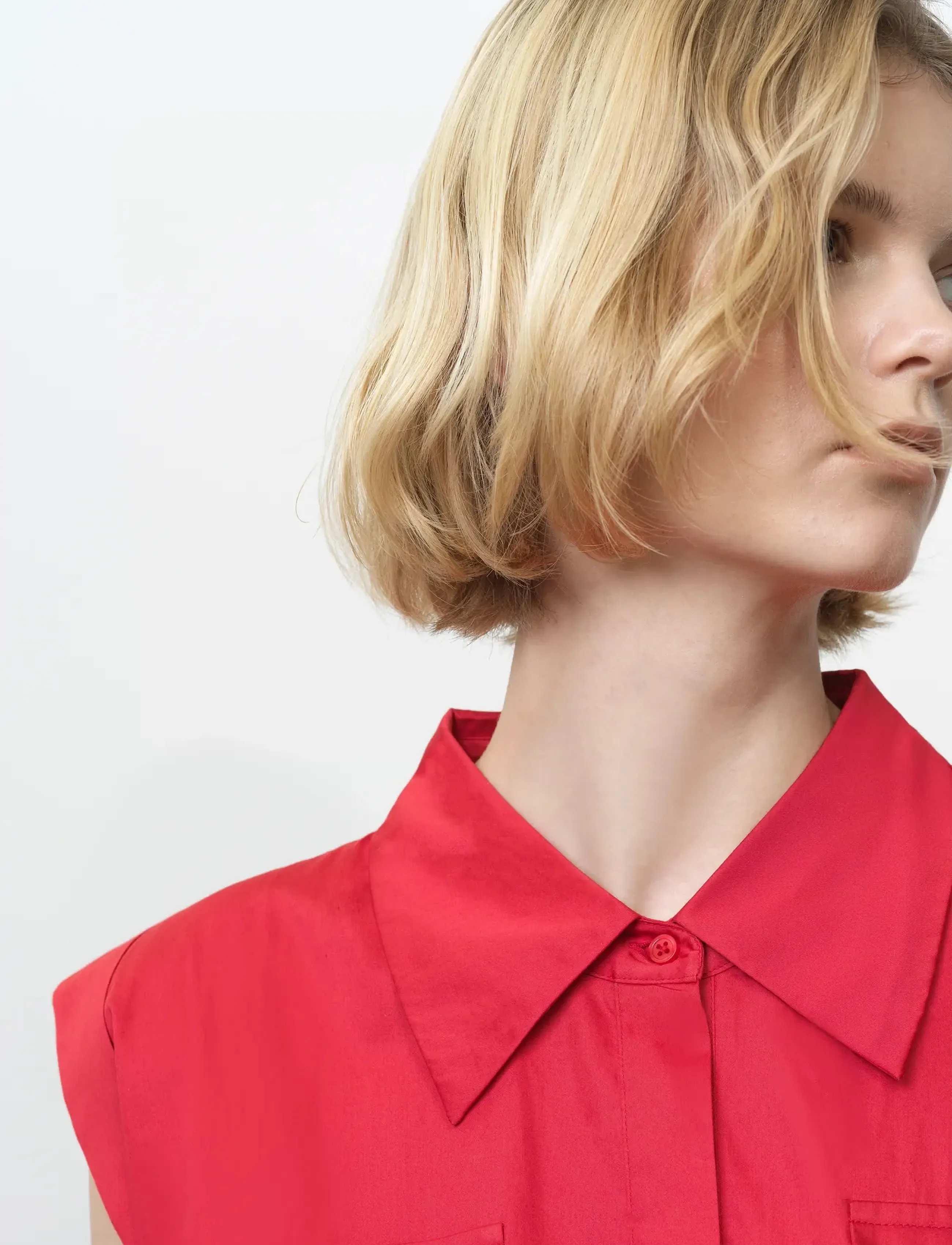 French Connection - ALEXIS COTTON BELTED DRESS - sommerkjoler - watermelon red - 4