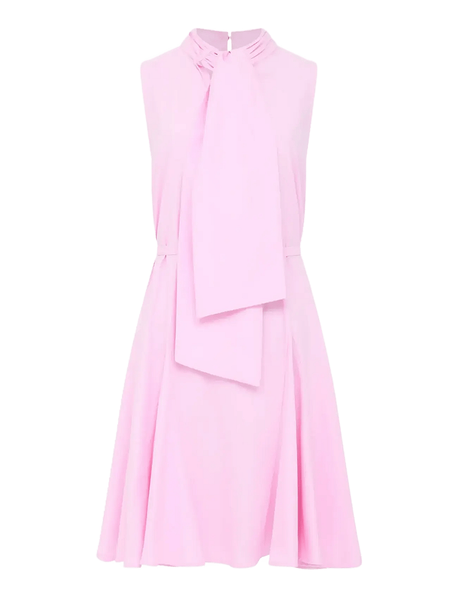 French Connection - ERA POPLIN GODET BOW DRESS - cocktailklänningar - light french pink - 1