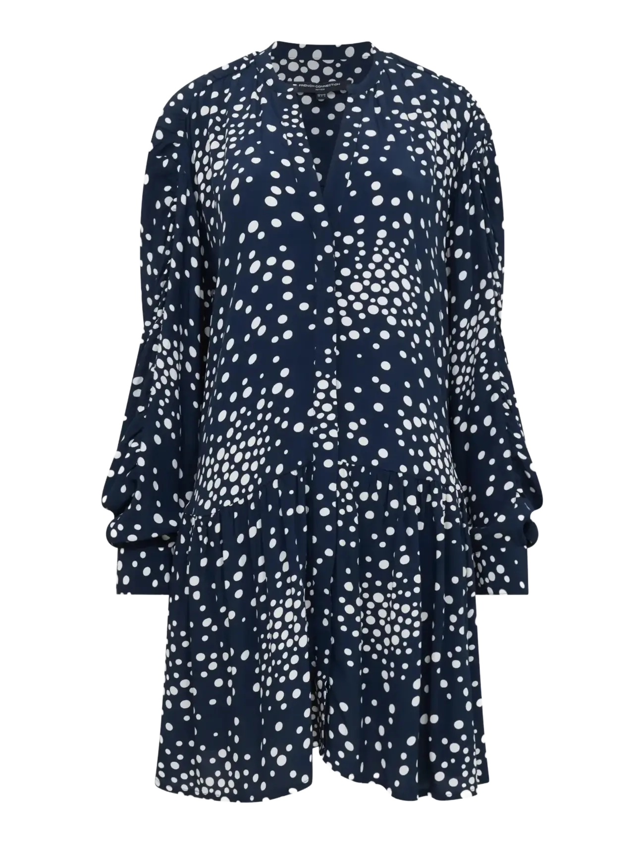 FRENCH CONNECTION Thea Lizzie Dropped Waist Dres Navy - M - Damen