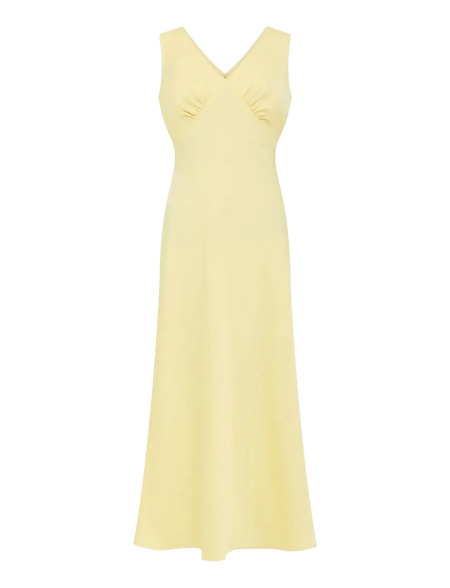 French Connection - BERNICE SATIN TWILL SLIP DRESS - robes moulantes - mellow yellow - 1