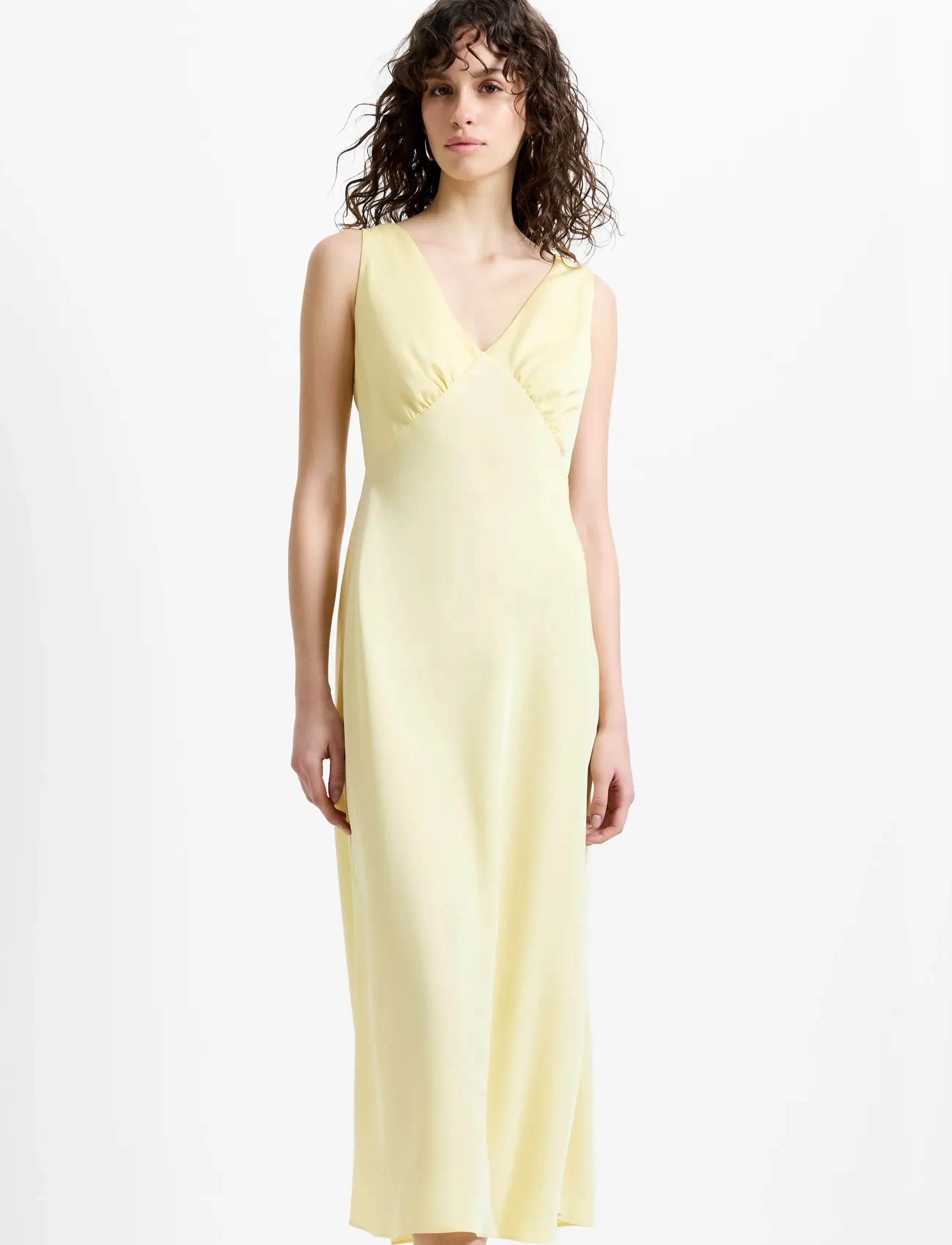 French Connection BERNICE SATIN TWILL SLIP DRESS - Kleider - MELLOW YELLOW / yellow