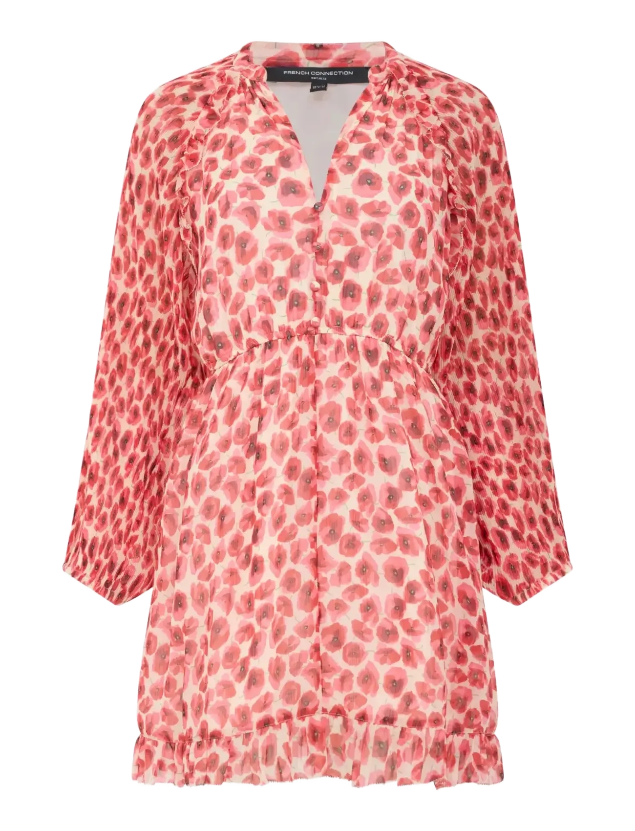 French Connection POPPY EMINA PLEATED SLV DRESS - Kjoler - RED MULTI / red