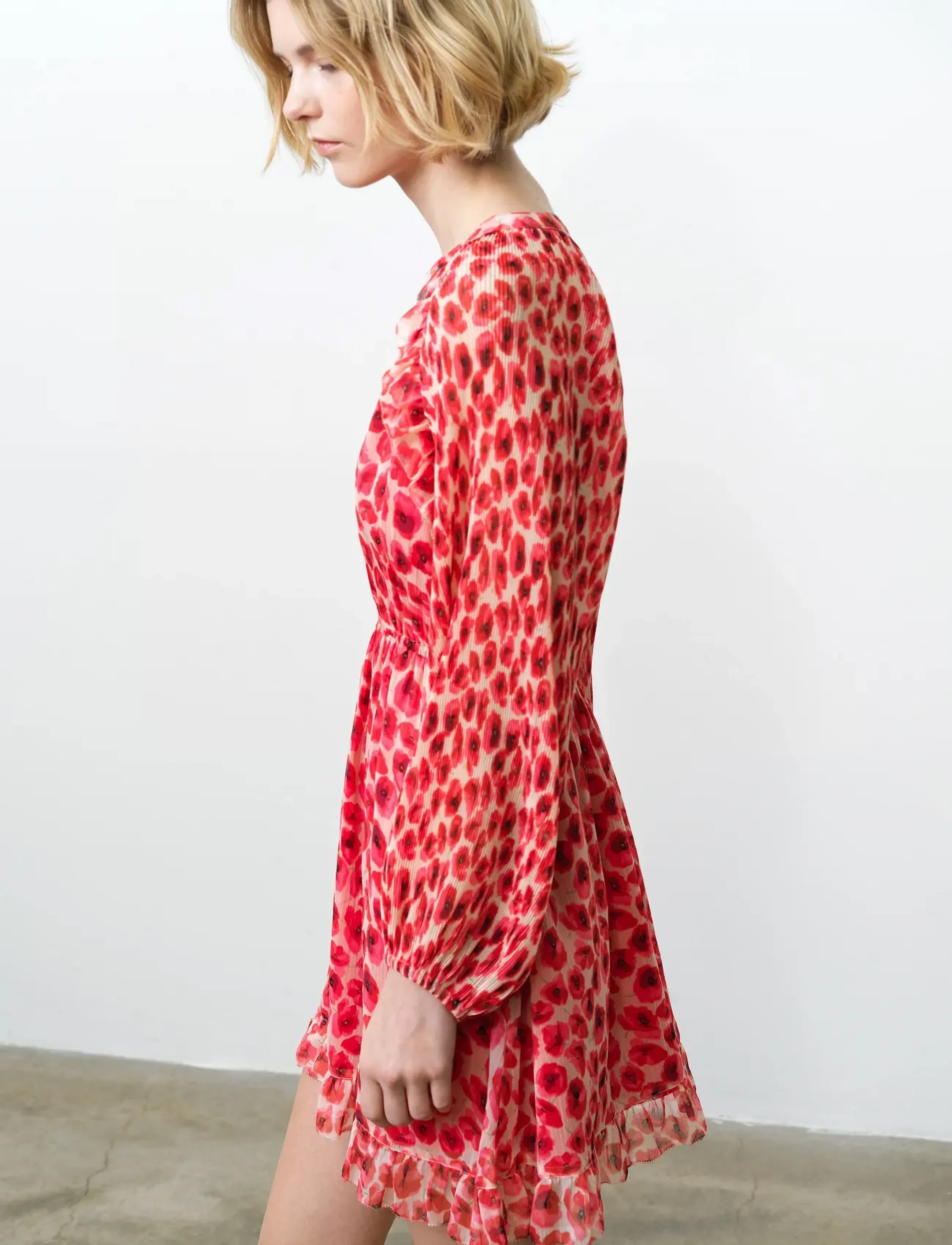 French Connection - POPPY EMINA PLEATED SLV DRESS - robes d'été - red multi - 2