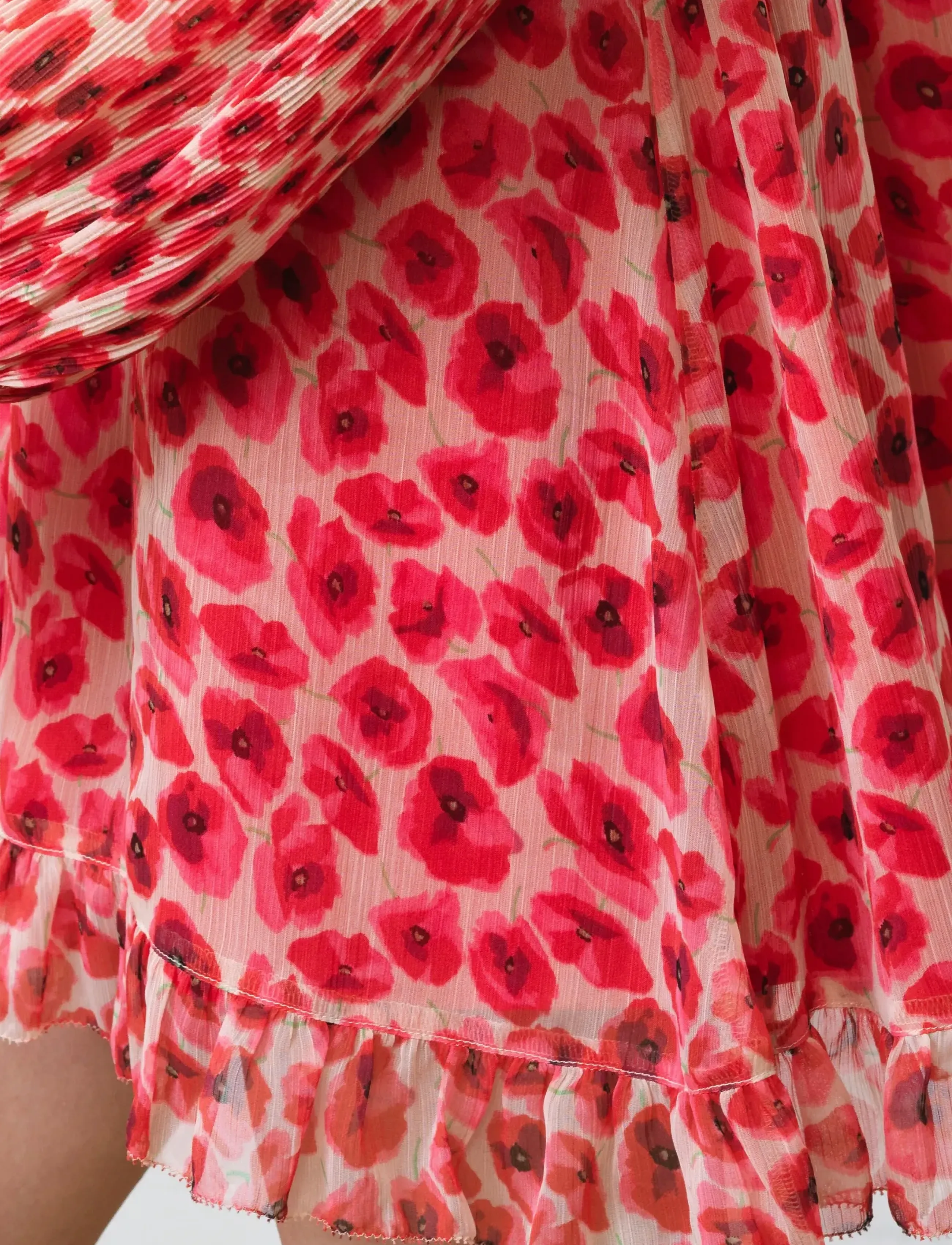 French Connection - POPPY EMINA PLEATED SLV DRESS - robes d'été - red multi - 5