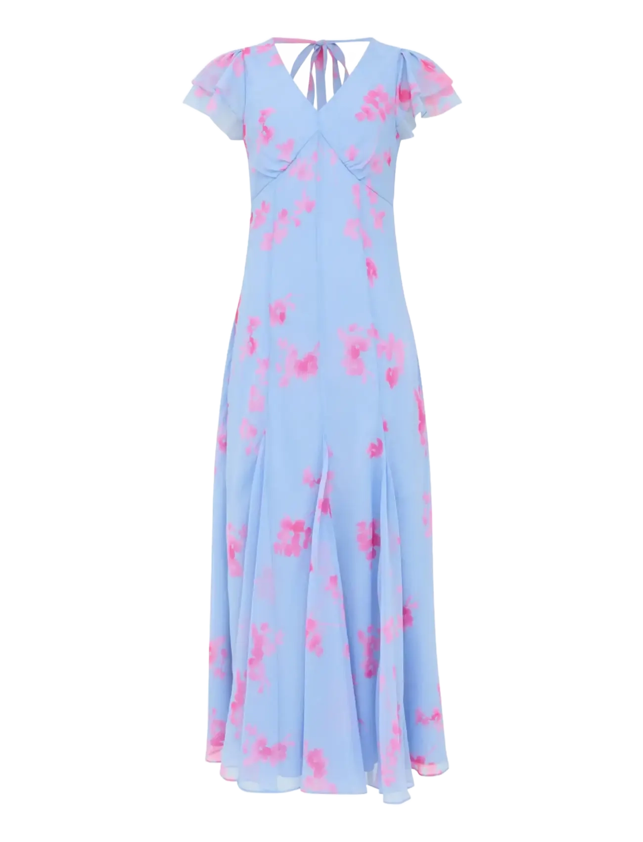 French Connection - MYLA EMINA CHIFFON TEA DRESS - cocktailkleider - blue/pink multi - 1