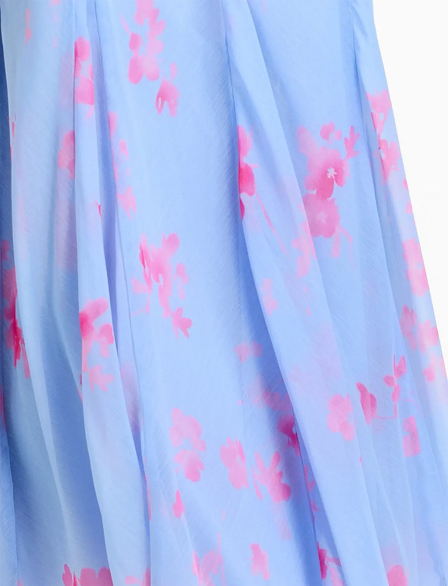 French Connection - MYLA EMINA CHIFFON TEA DRESS - cocktailkleider - blue/pink multi - 5