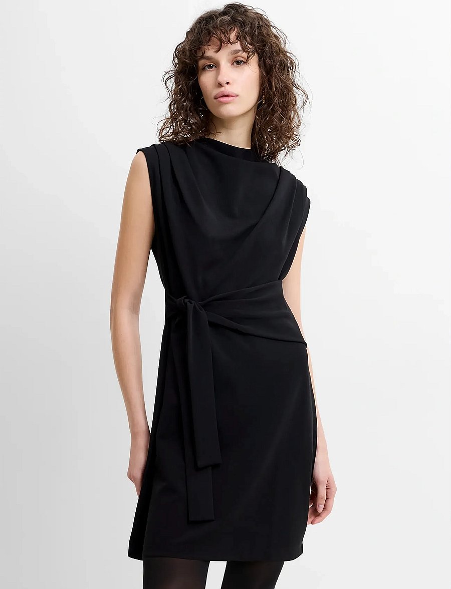 French Connection - ZION JERSEY BELTED SHIFT DRESS - festklänningar - black - 2
