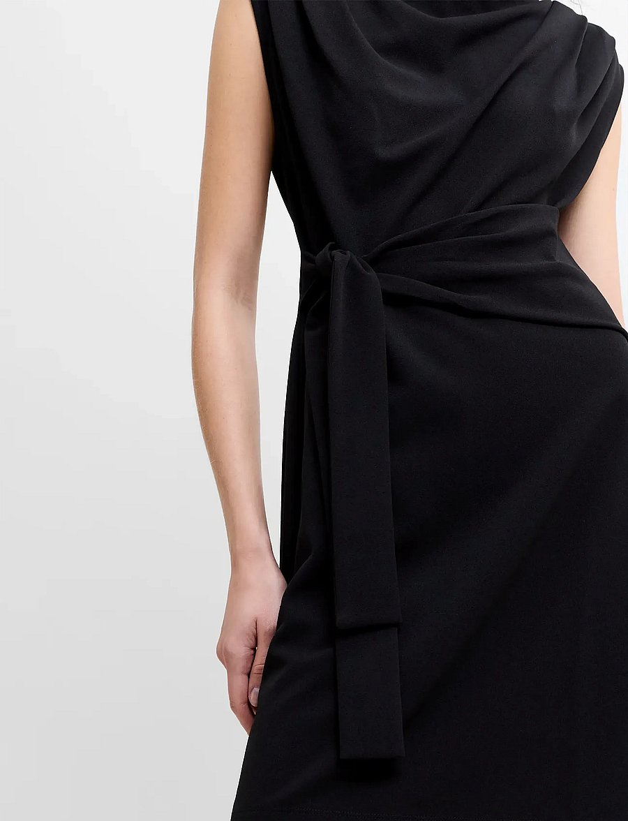 French Connection - ZION JERSEY BELTED SHIFT DRESS - festklänningar - black - 4