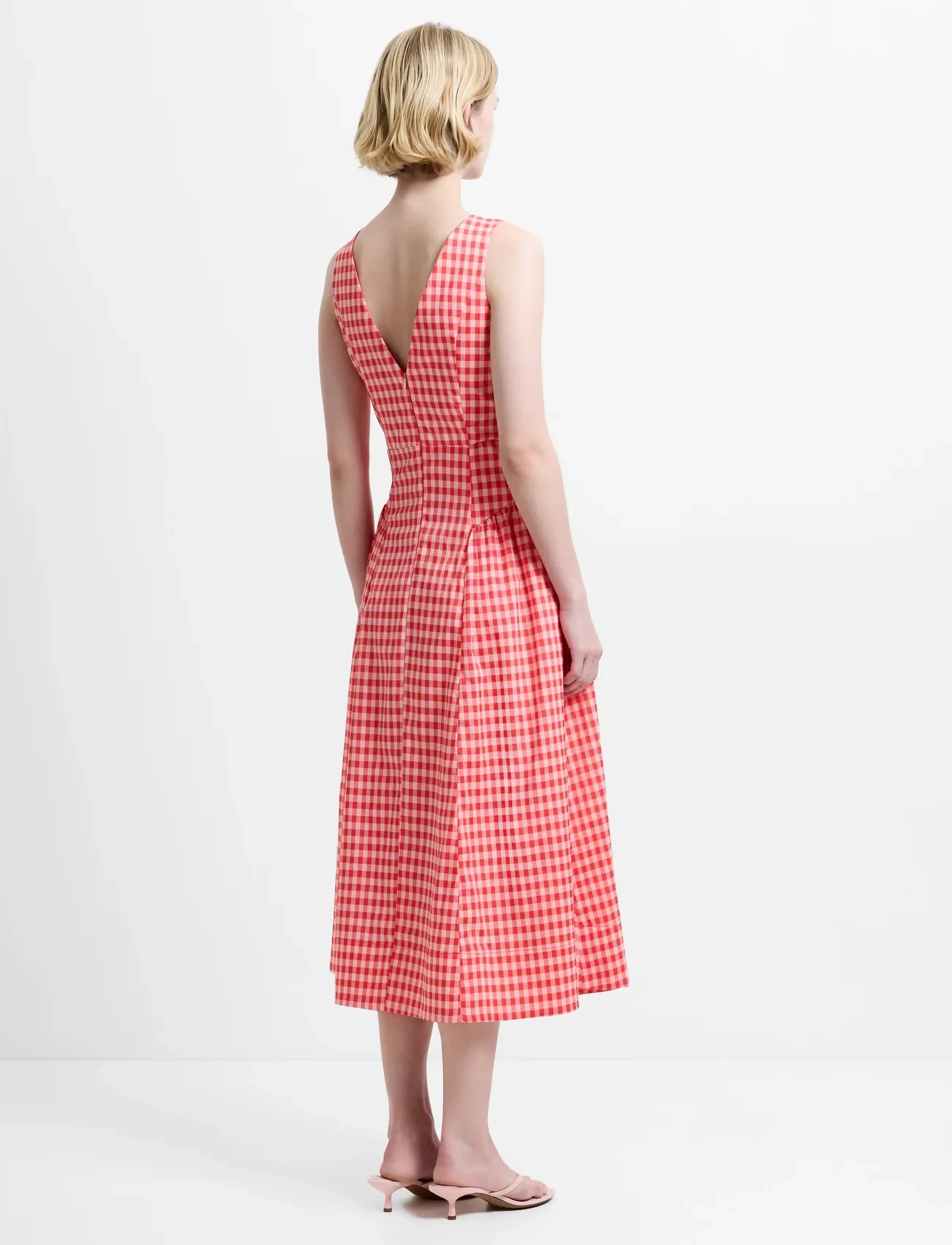 French Connection - SHEILA VOLUMINOUS MIDI DRESS - suvekleidid - watermelon red - 4