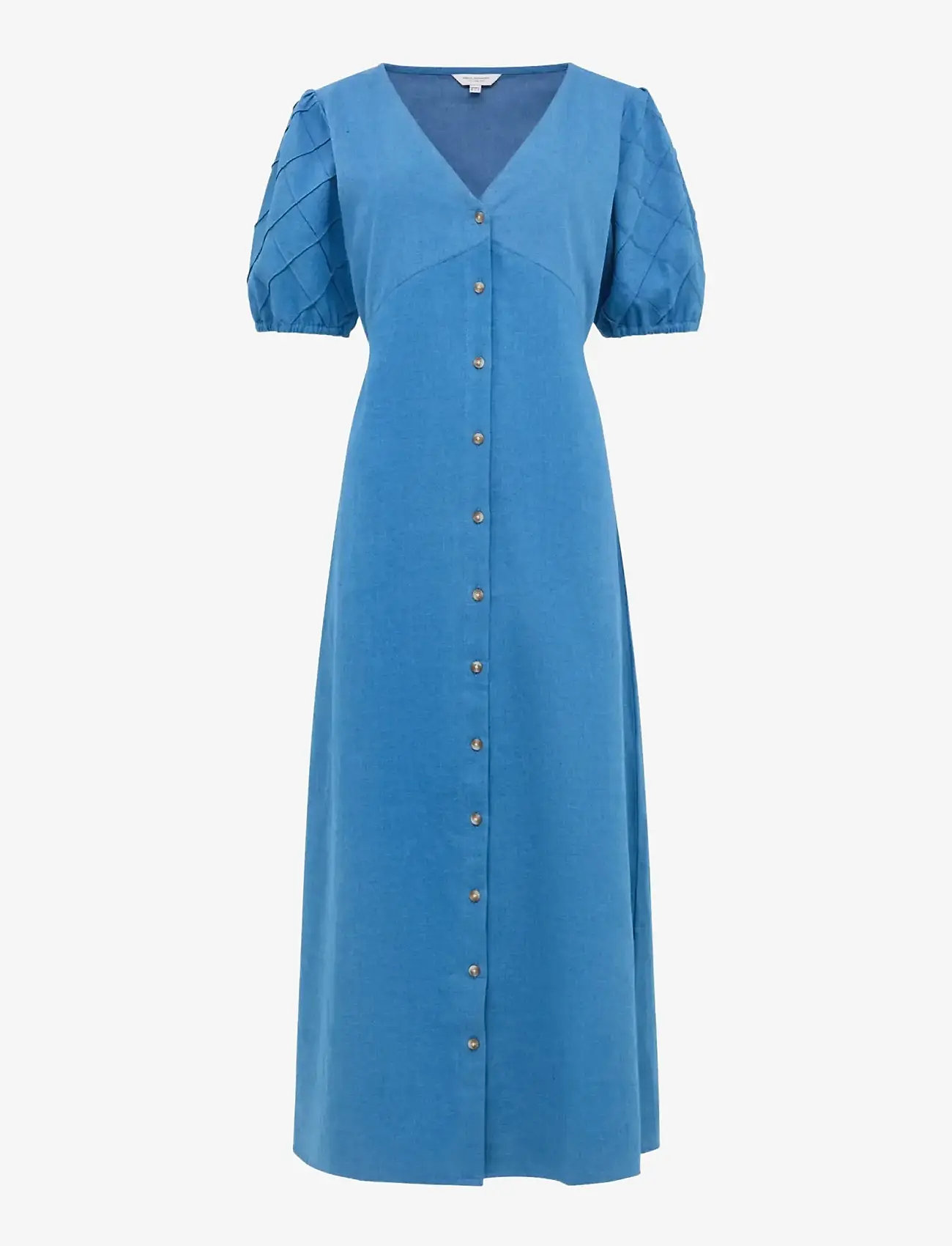 French Connection - ZAVES CHAMBRAY PUFFSLV MIDI DR - hemdkleider - medium bleach wash - 1