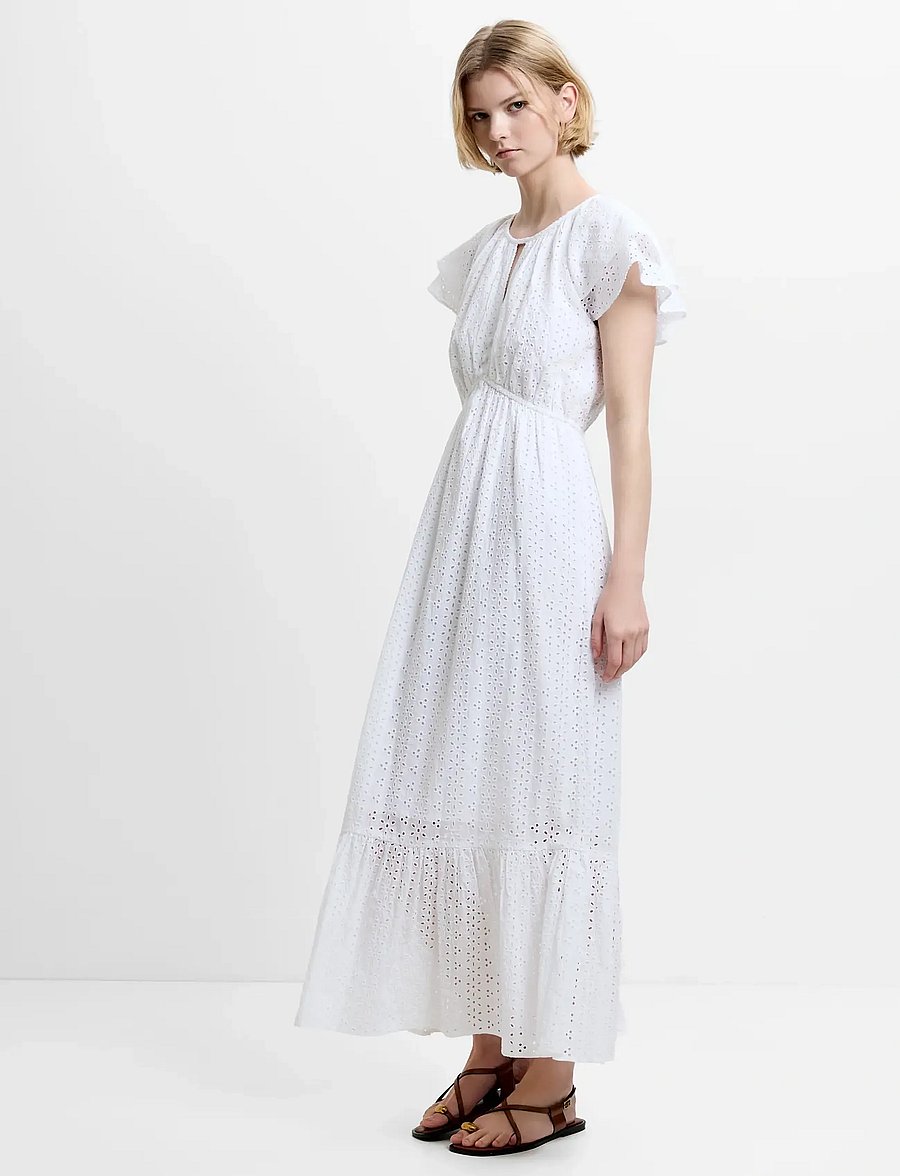French Connection - BONNIE TRISHA EMB MAXI DRESS - sommerkleider - linen white - 2
