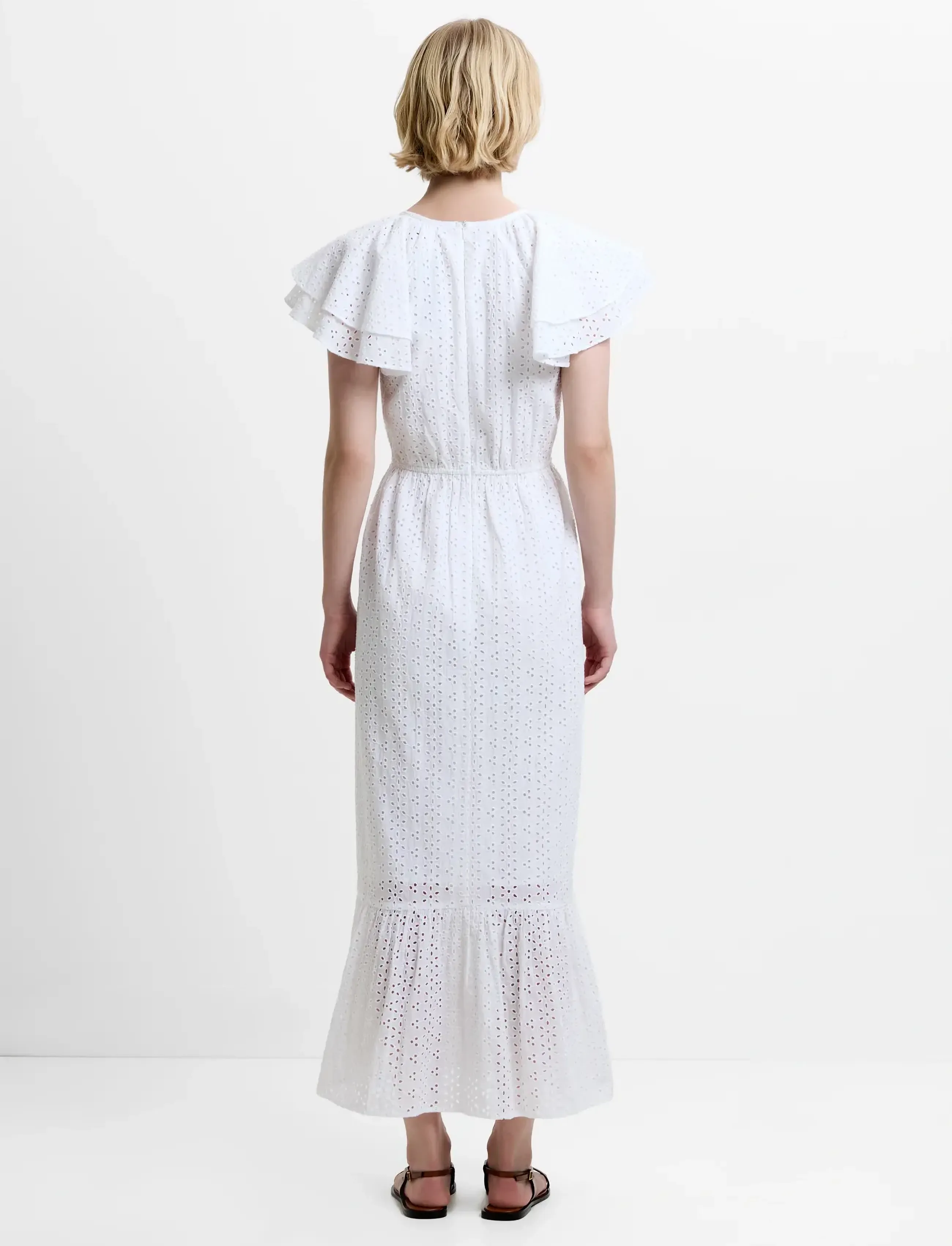 French Connection - BONNIE TRISHA EMB MAXI DRESS - sommarklänningar - linen white - 3