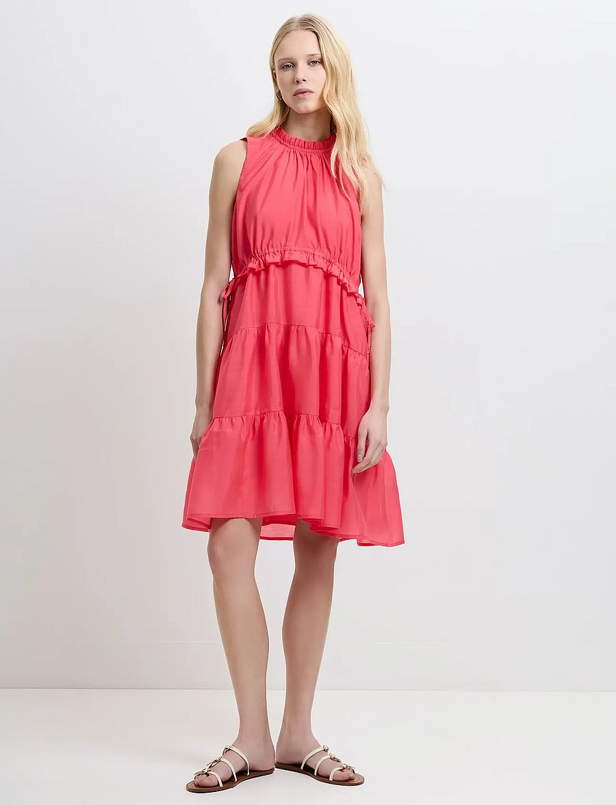 French Connection - HOLLAND SLVLSS MIDI DRESS - summer dresses - fuschia pink - 2