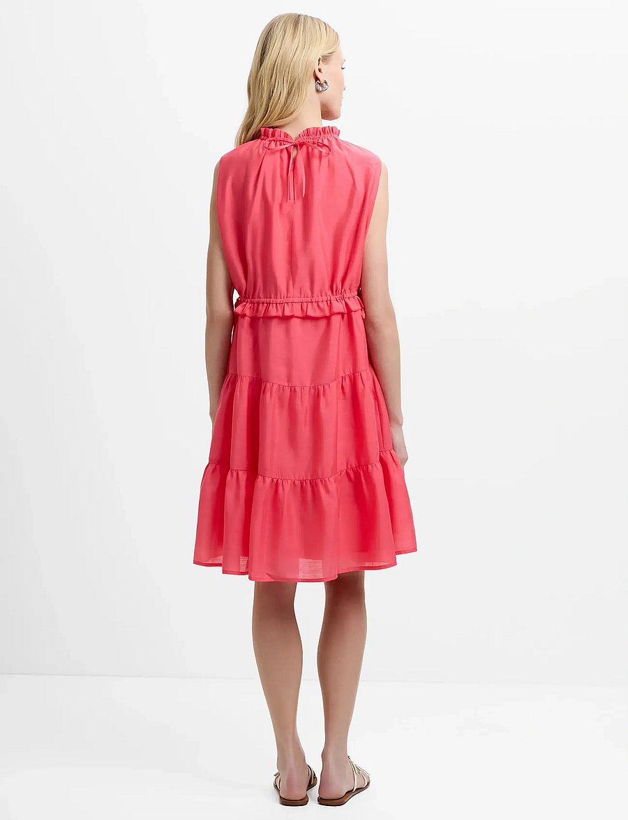 French Connection - HOLLAND SLVLSS MIDI DRESS - summer dresses - fuschia pink - 4