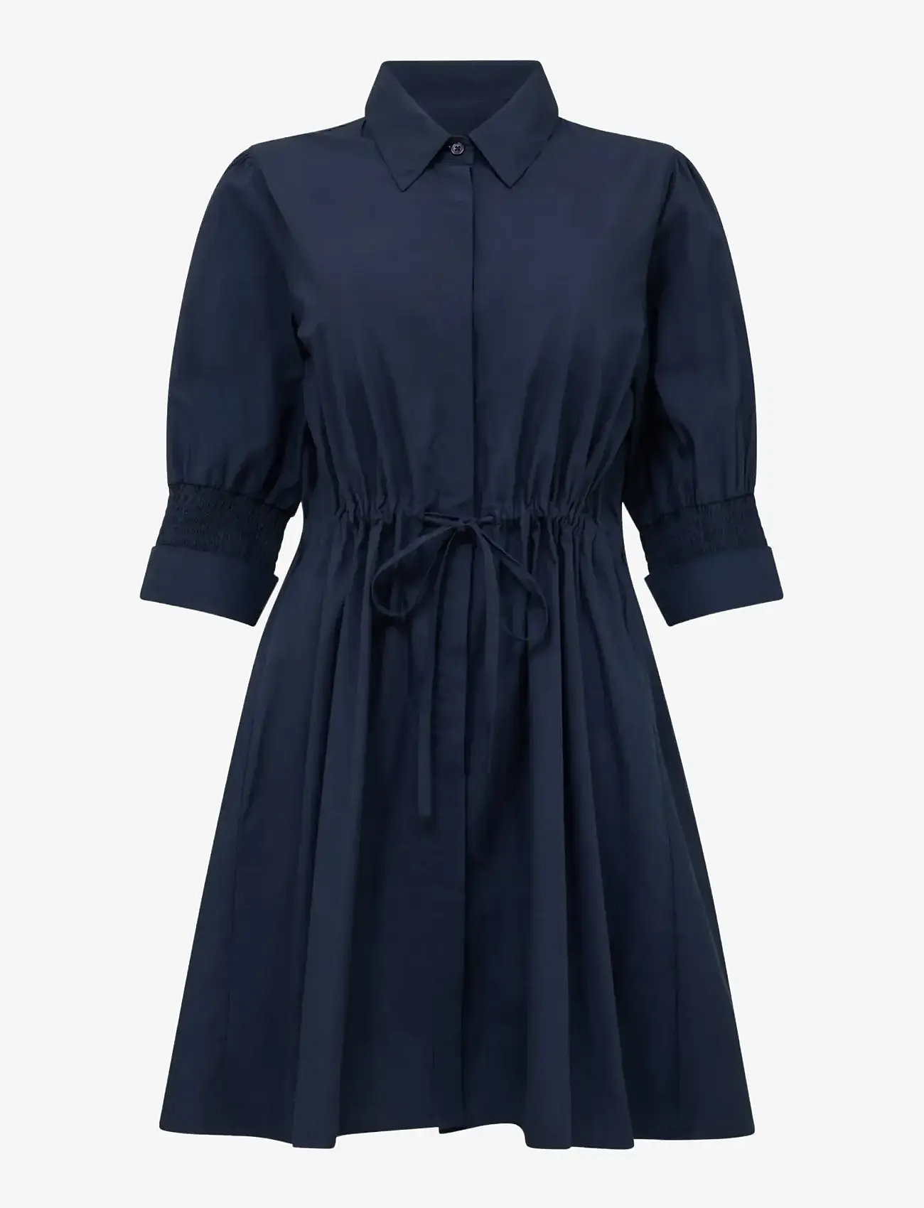 French Connection - CAMBRIA COTTON CINCHD WST DRES - hemdkleider - navy - 1