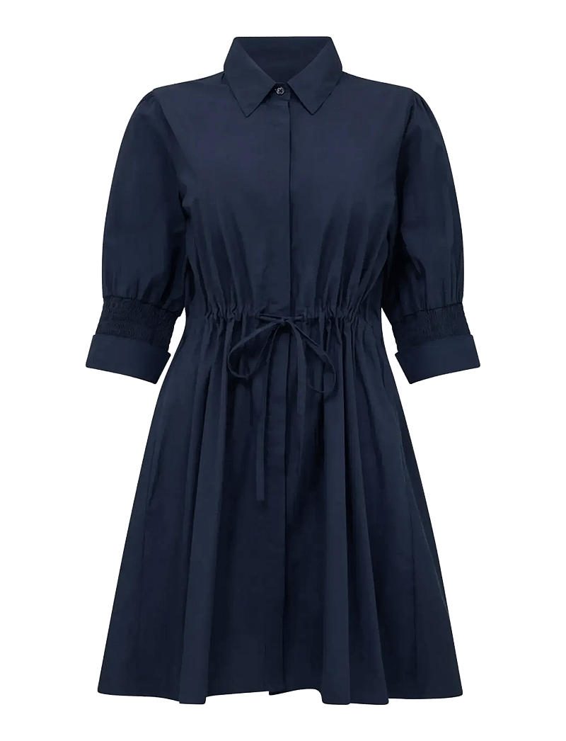 French Connection - CAMBRIA COTTON CINCHD WST DRES - hemdkleider - navy - 1
