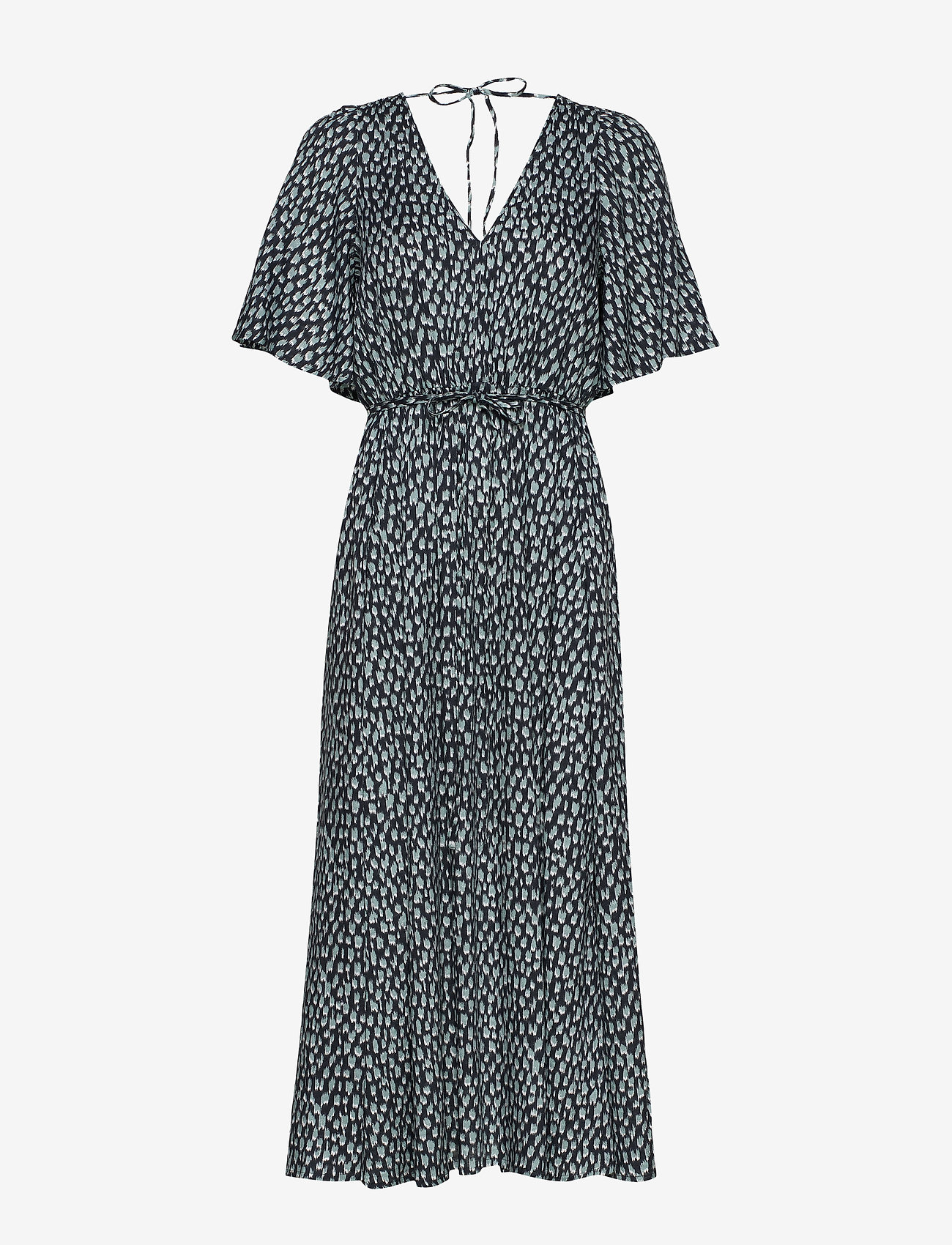 French Connection - AKIRA DRAPE PRINTED DRESS - ebano/silver bl mlti - 0