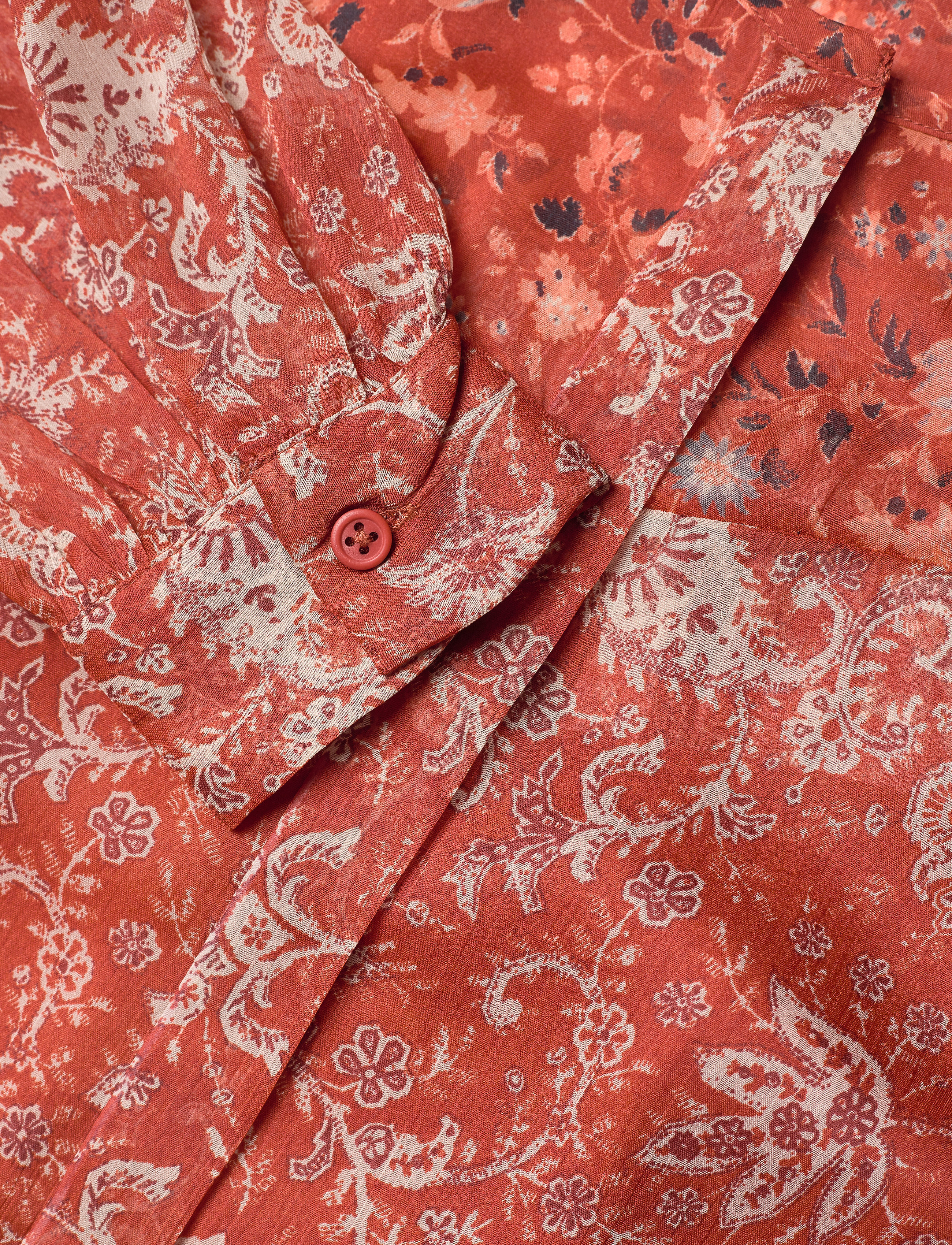 French Connection - ESI CRINKLE PRINTED DRESS - red ochre multi - 5