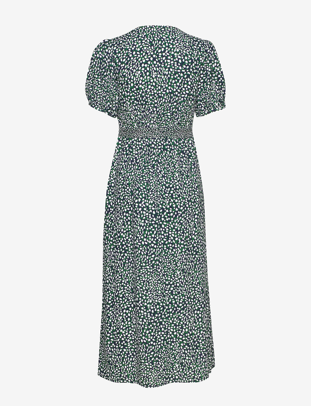 French Connection - CADE DRAPE BUTTONED FRONT DRSS - forest green multi - 1