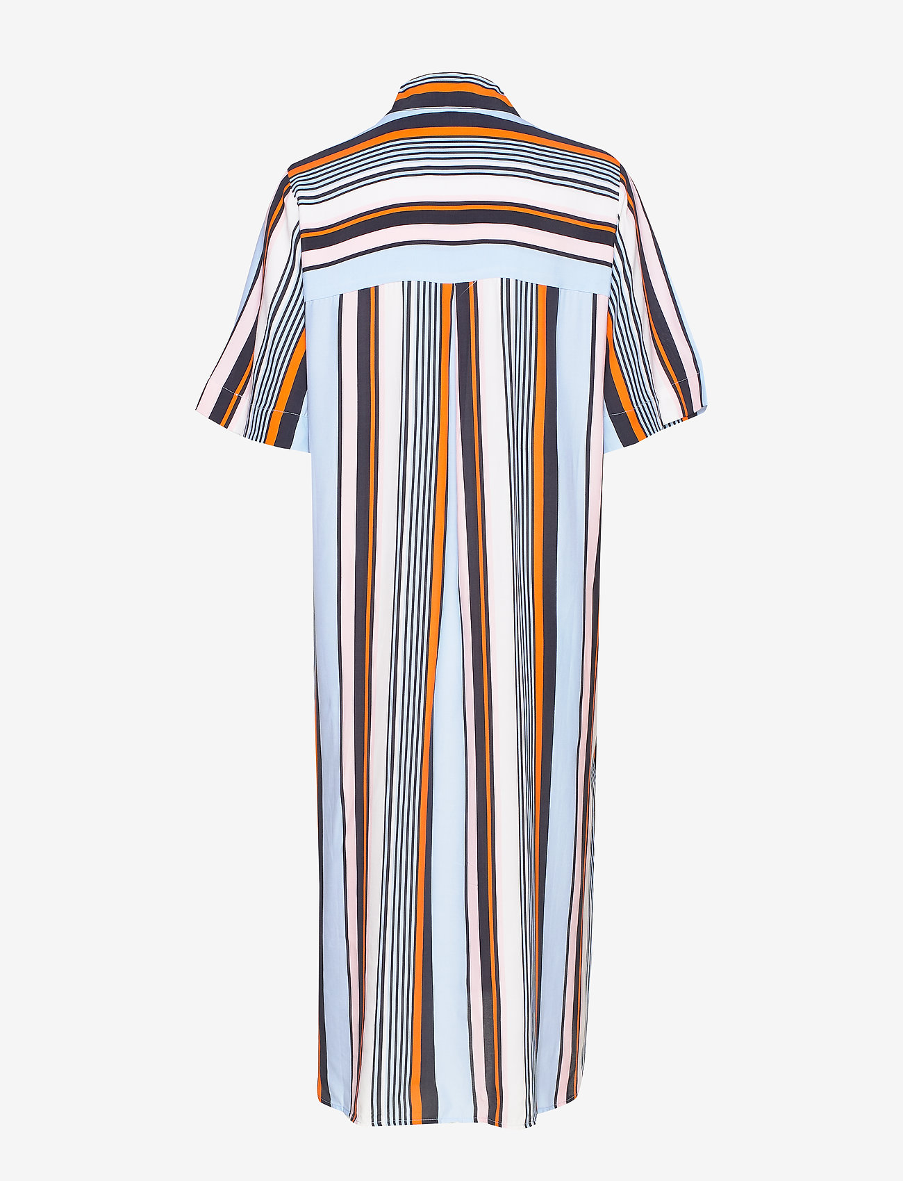 French Connection - BYATT DRAPE STRIPED SHIRT DRES - utility blue multi - 2